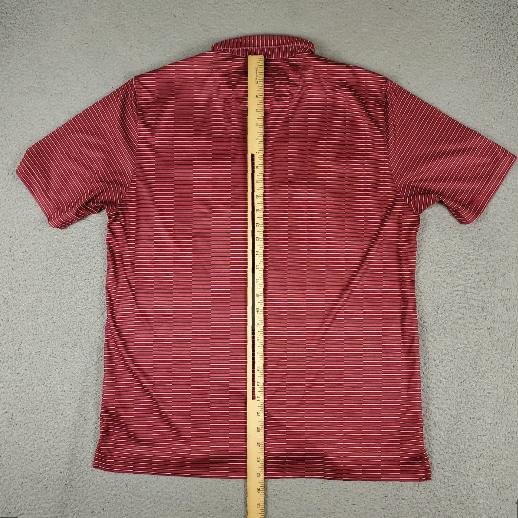 Vintage Greg Norman Polo Shirt Mens Size Large Red Striped Shark Golf Short Sleeve Size US L / EU 52-54 / 3 - 3 Thumbnail