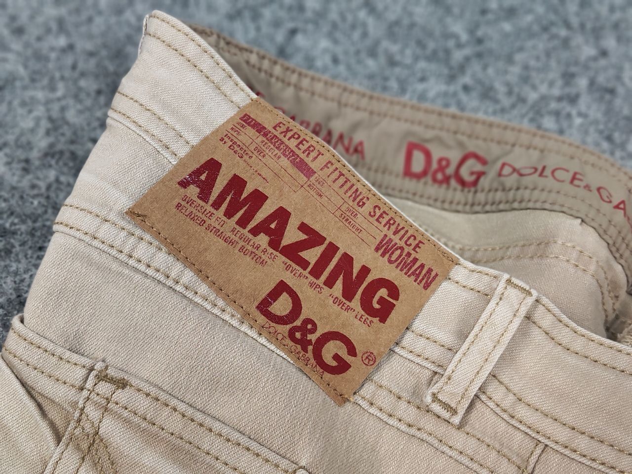 Dolce & Gabbana Vintage 90's Dolce & Gabbana amazing Beige denim tight Jeans Size 30" / US 8 / IT 44 - 17 Thumbnail