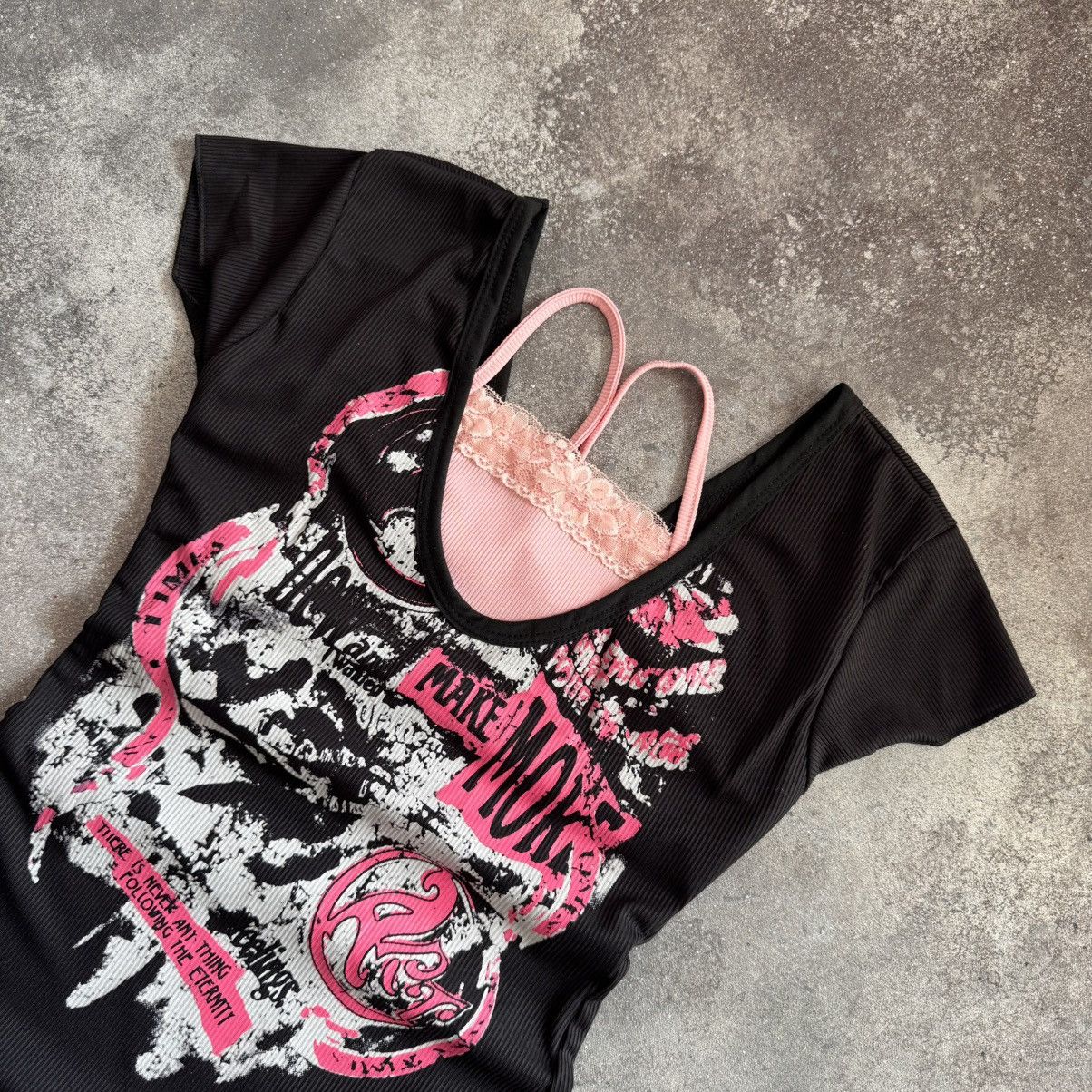 Hysteric Glamour × Japanese Brand × Vintage Amazing 2000’s Aesthetic Gothic Emo Y2K T-Shirt Size M / US 6-8 / IT 42-44 - 7 Thumbnail