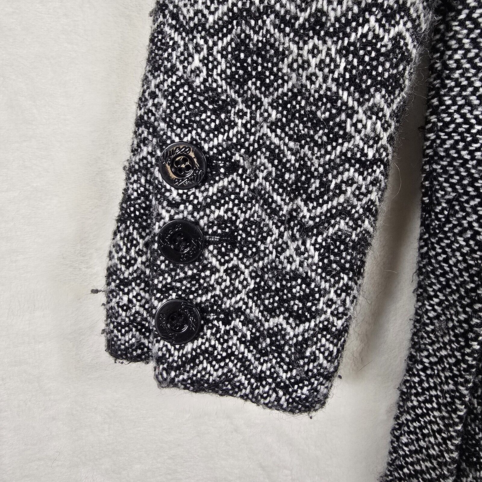 Guess Vintage GUESS Wool Blend Tweed Double-Breasted Pea Coat L Size L / US 10 / IT 46 - 6 Thumbnail