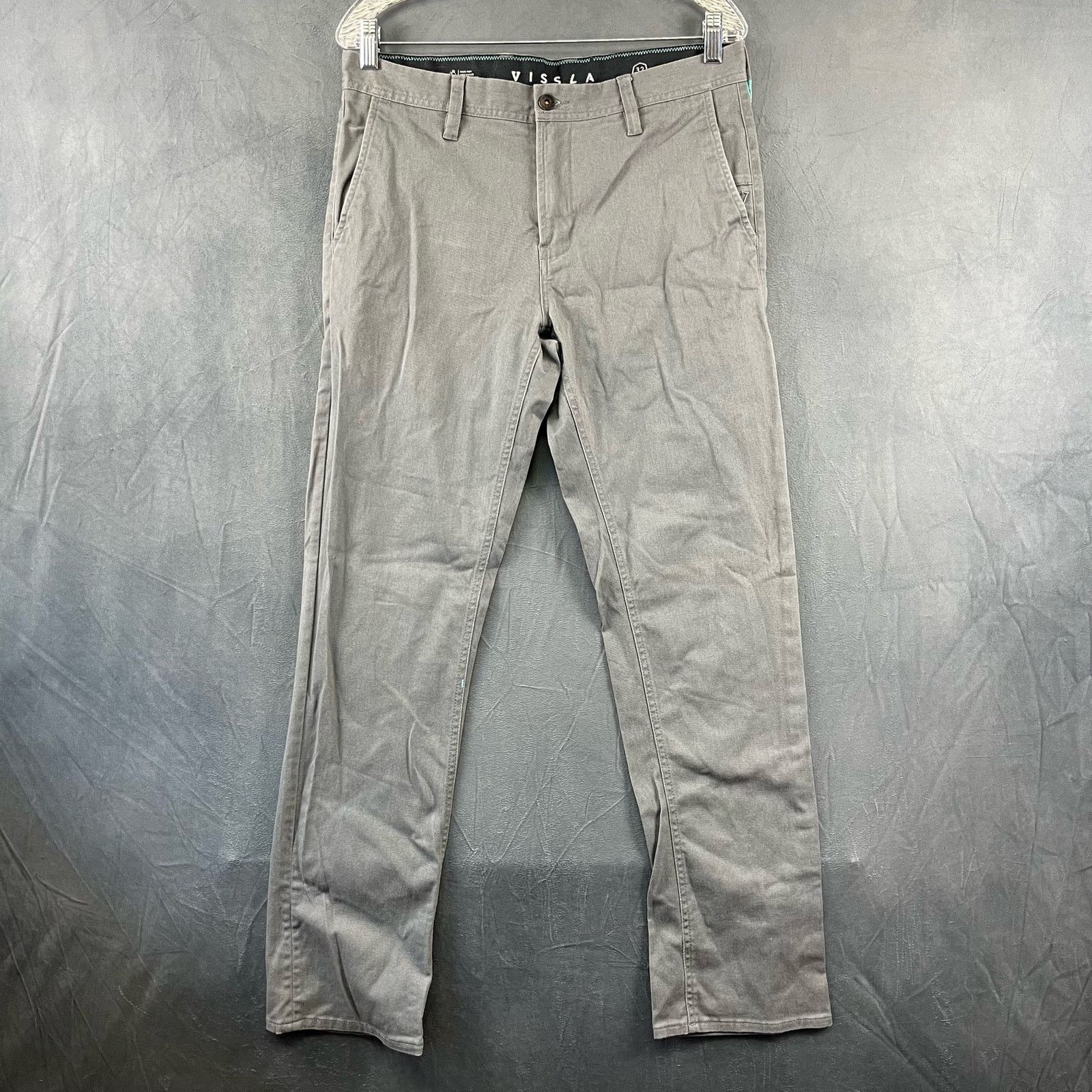 Vissla Vissla Upcycled Chino Trousers Skater Work Gray Mens Size 32 Size US 32 / EU 48 - 1 Thumbnail
