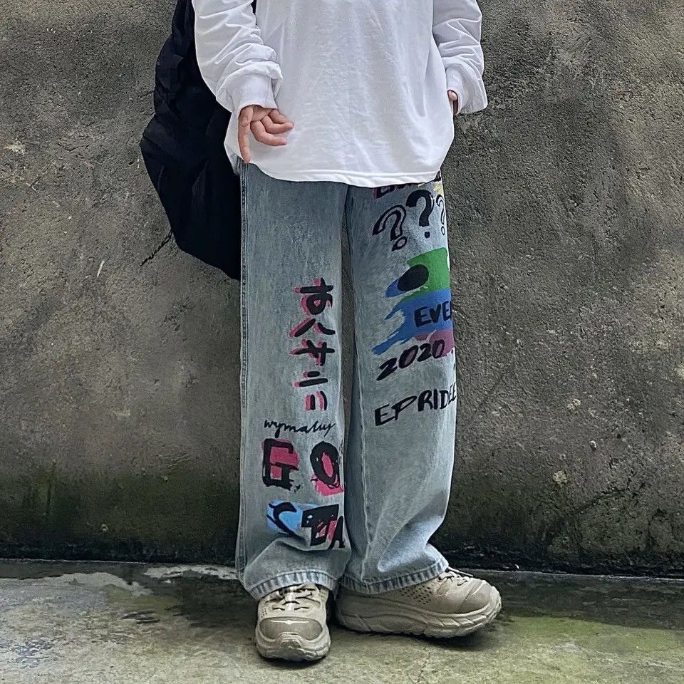 Japanese Brand × Vintage European and American street style straight leg jeans Size 23" - 2 Thumbnail