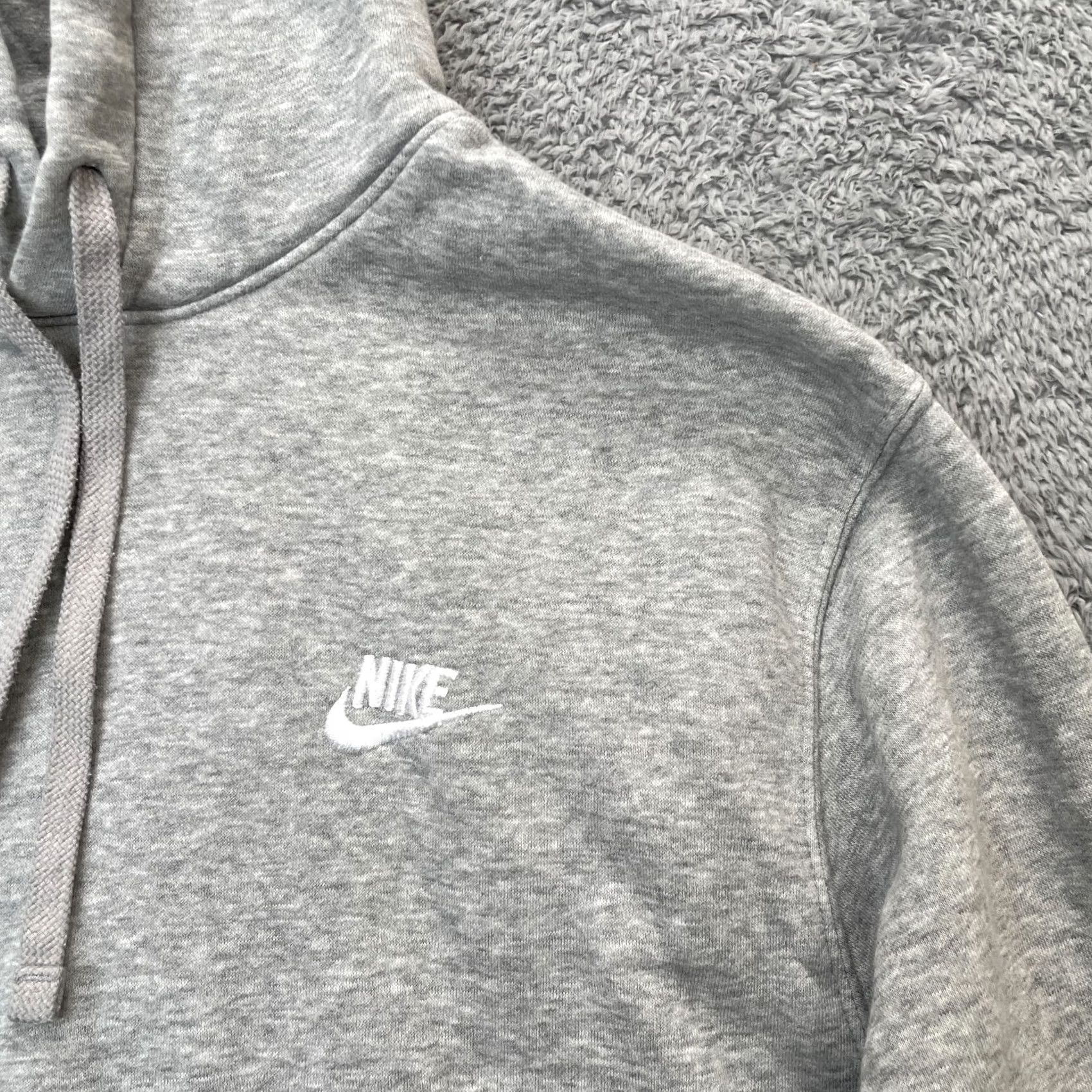 Nike Nike Hoodie Mens Medium Gray Club French Terry Fleece Lined Swoosh Logo Cotton Size US M / EU 48-50 / 2 - 6 Thumbnail