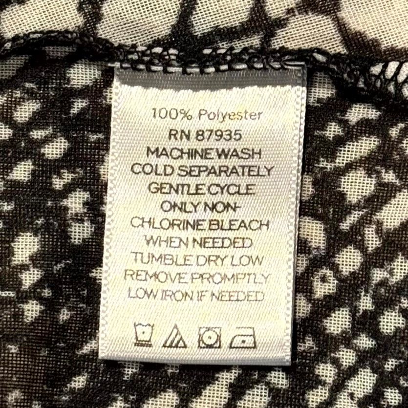 Other Susan Graver Sheer Cardigan Black White Plus 2X Open Front Size XXL / US 16-18 / IT 52-54 - 5 Thumbnail
