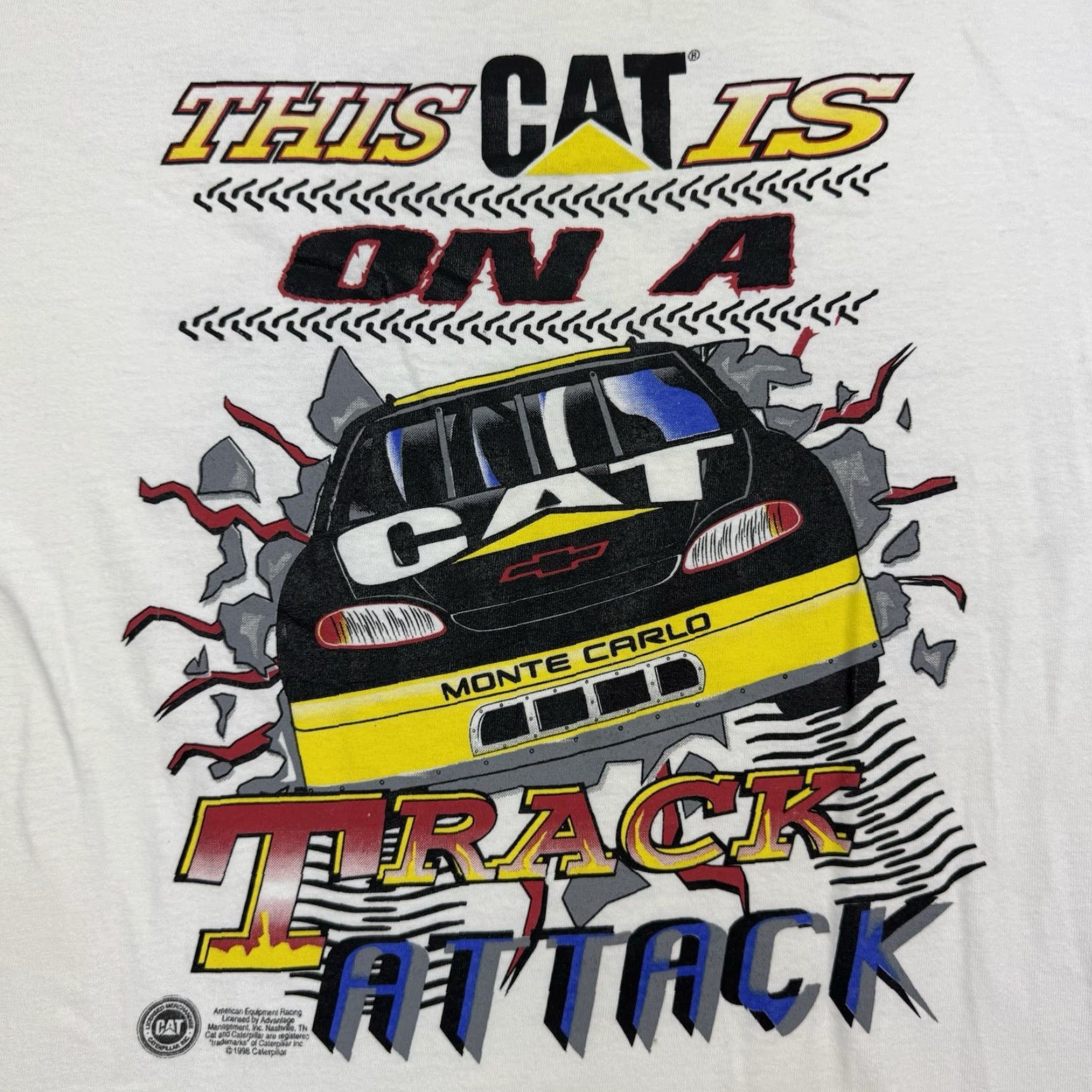 Vintage VINTAGE All American Wear NASCAR T-Shirt Men Large White 90s Racing Cars USA Size US L / EU 52-54 / 3 - 2 Thumbnail