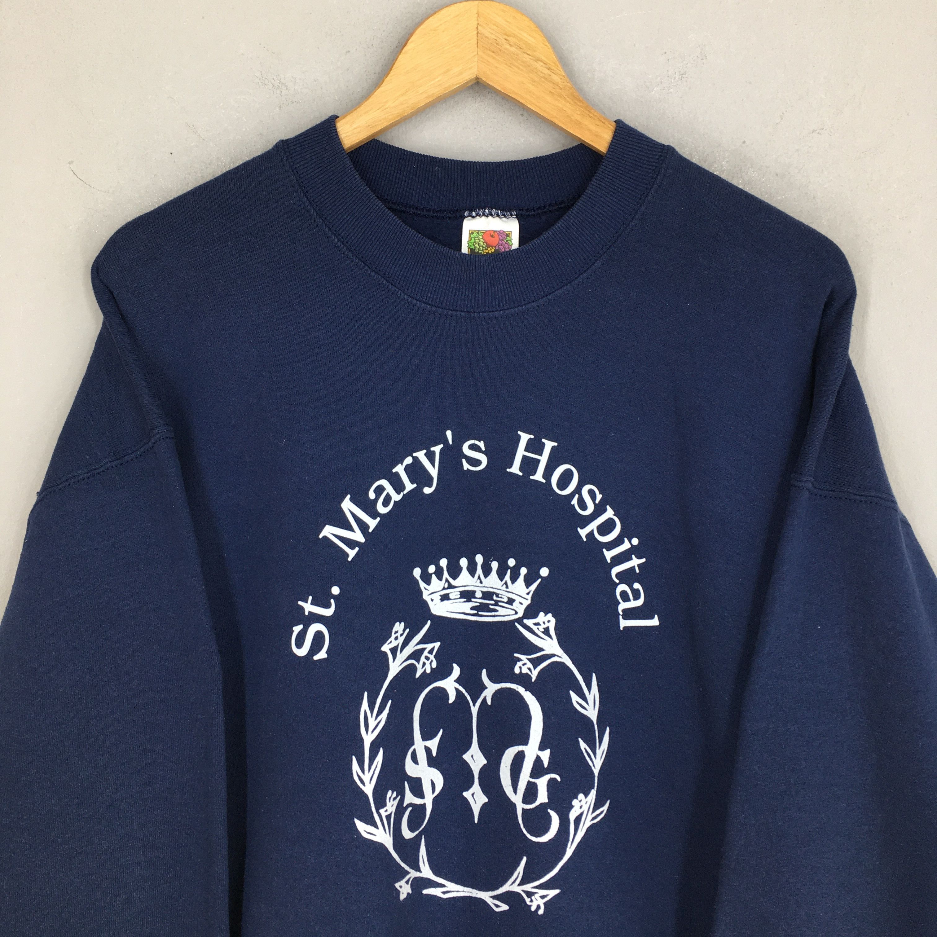 NCAA Vintage St. Mary Hospital Blue Sweatshirt Large Size US L / EU 52-54 / 3 - 2 Thumbnail