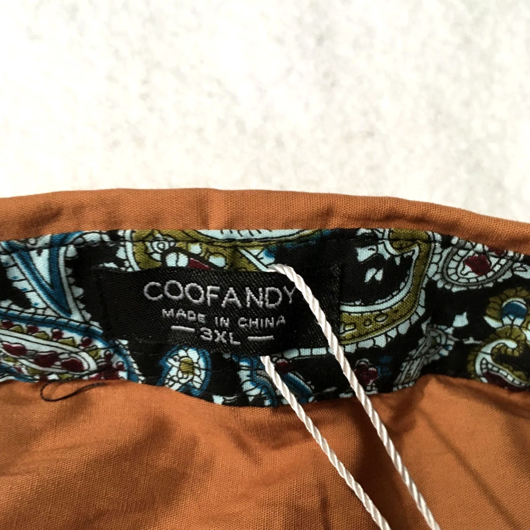 Vintage COOFANDY Men's Button-Down Dress Shirt Long Sleeve Brown 2XL NWT Designer Pockets Cotton Casual Business Mens Size 40R - 5 Thumbnail