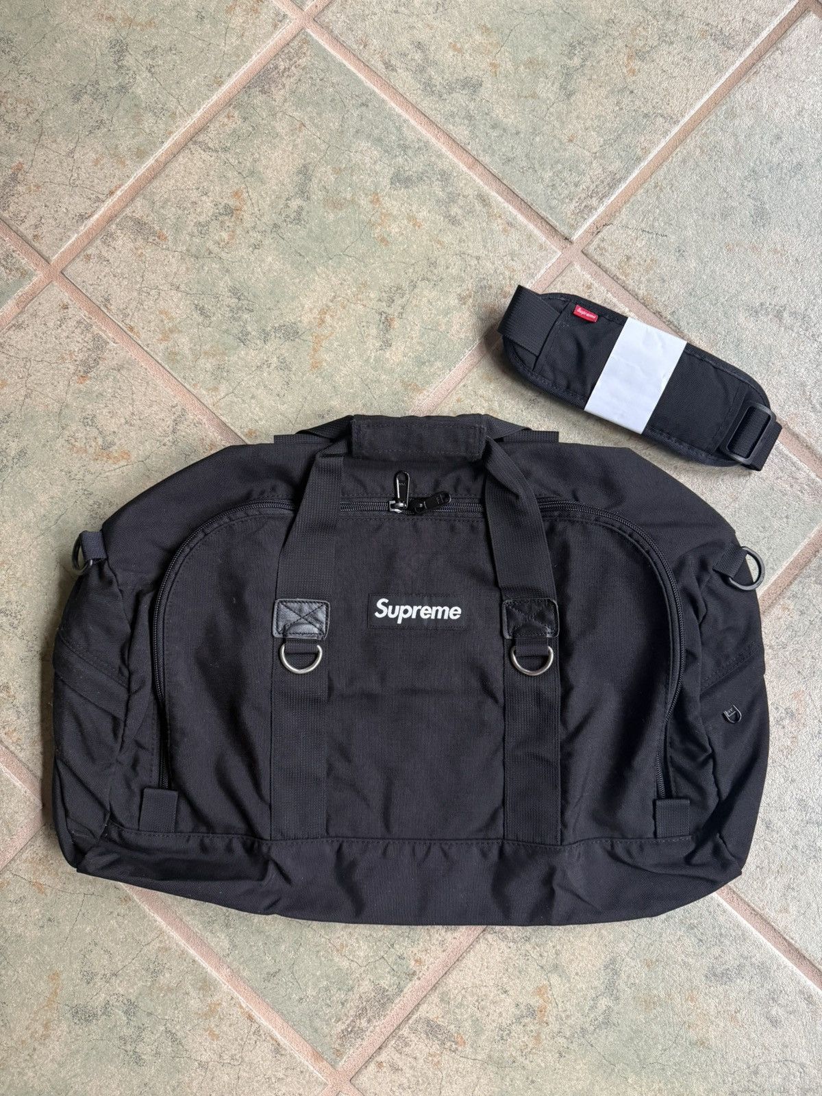 Supreme Supreme 3M Reflective Repeat Duffle Bag White | Grailed