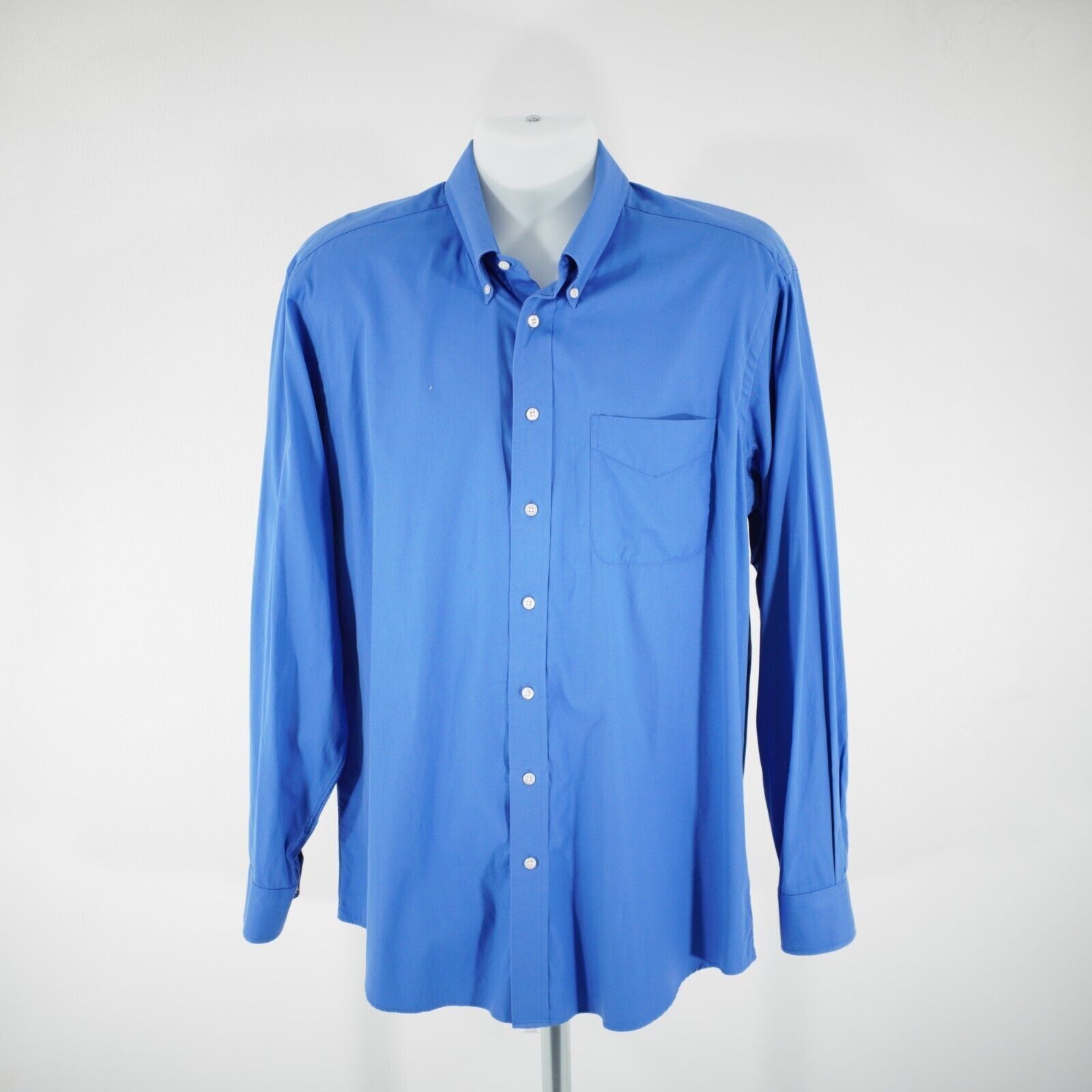 Paul Fredrick Paul Fredrick Blue Finest Two Ply Cotton Pinpoint Pocket But Size US L / EU 52-54 / 3 - 3 Thumbnail