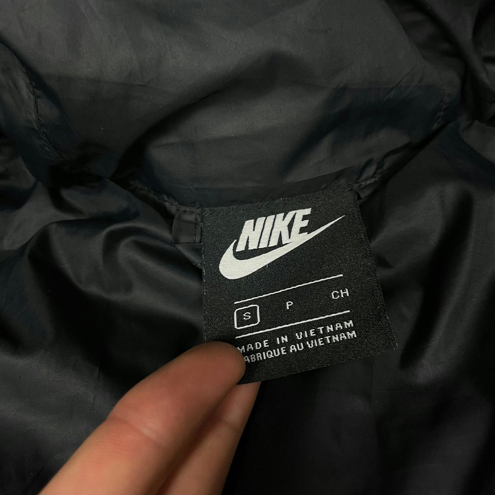 Nike Nike Women's Black Swoosh Hooded Full Zip Puffer Coat Small Size S / US 4 / IT 40 - 10 Thumbnail