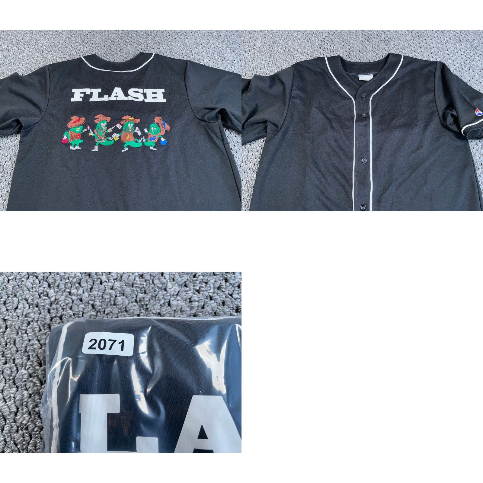 Etro Retro Embroidered Jalapeno Baseball Jersey Adult XL Black White Size US XL / EU 56 / 4 - 8 Thumbnail