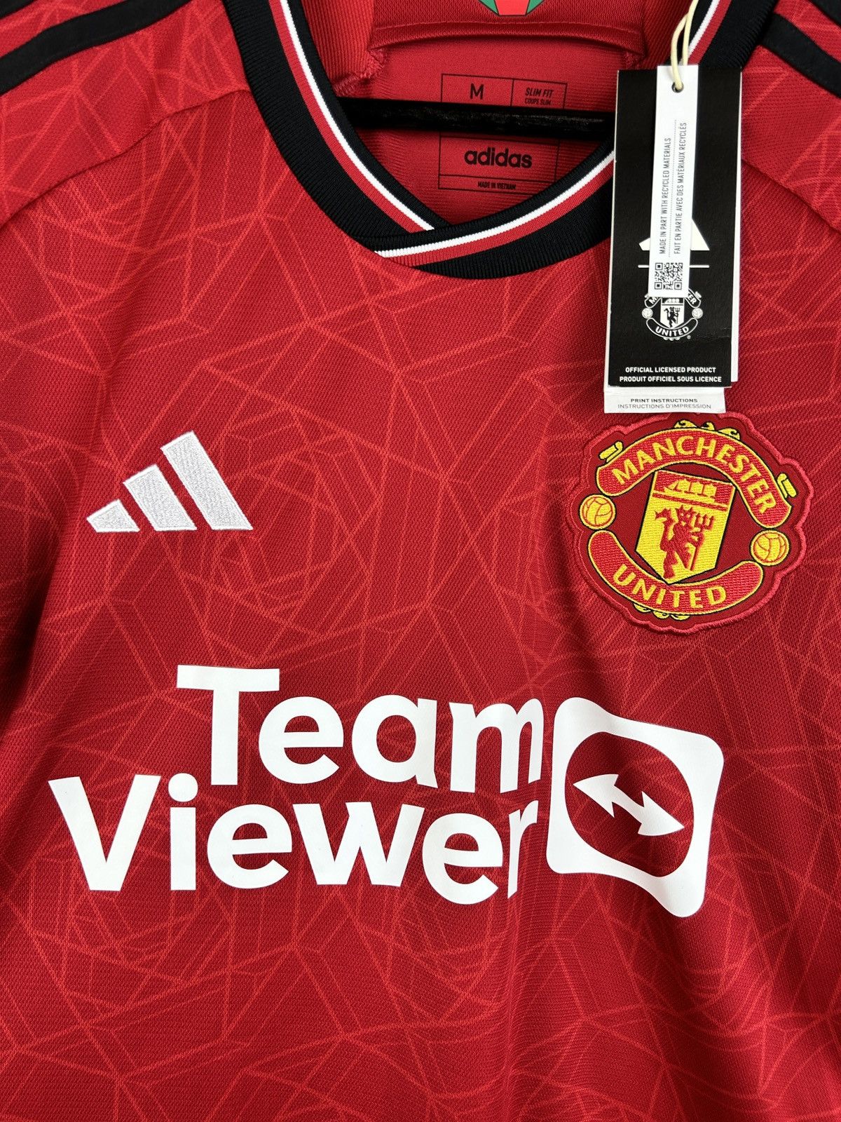 Adidas BNWT Adidas Manchester United 2023/24 Home Soccer Jersey M Size US M / EU 48-50 / 2 - 2 Thumbnail