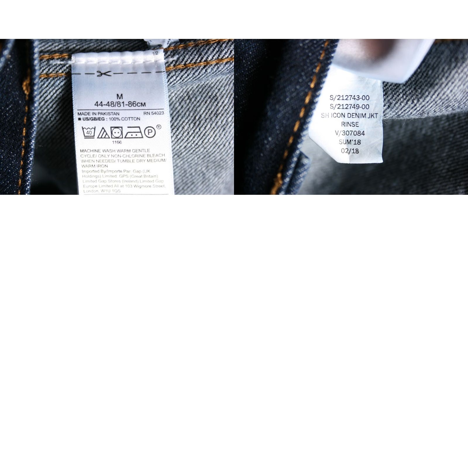 Gap VINTAGE Gap Denim Icon Dark Wash Blue Jean Trucker Jacket Men's M Sz. M Blue Denim Jacket Mens Size US 31 - 8 Thumbnail