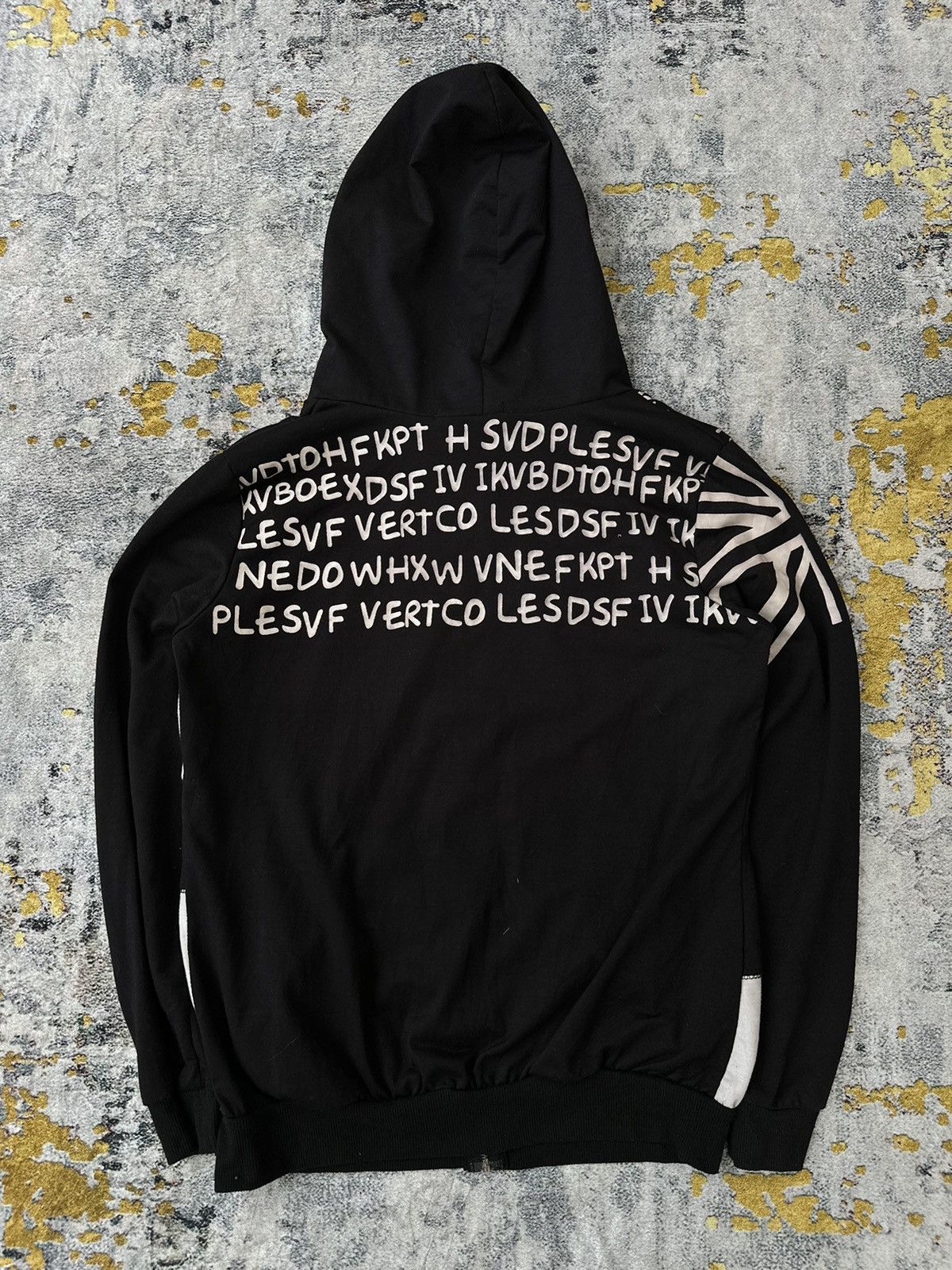 Tornado Mart BLACK WHITE ZIGZAG BRITISH POEM ZIPHOODIE PPFM LGB STYLE Size US M / EU 48-50 / 2 - 2 Thumbnail