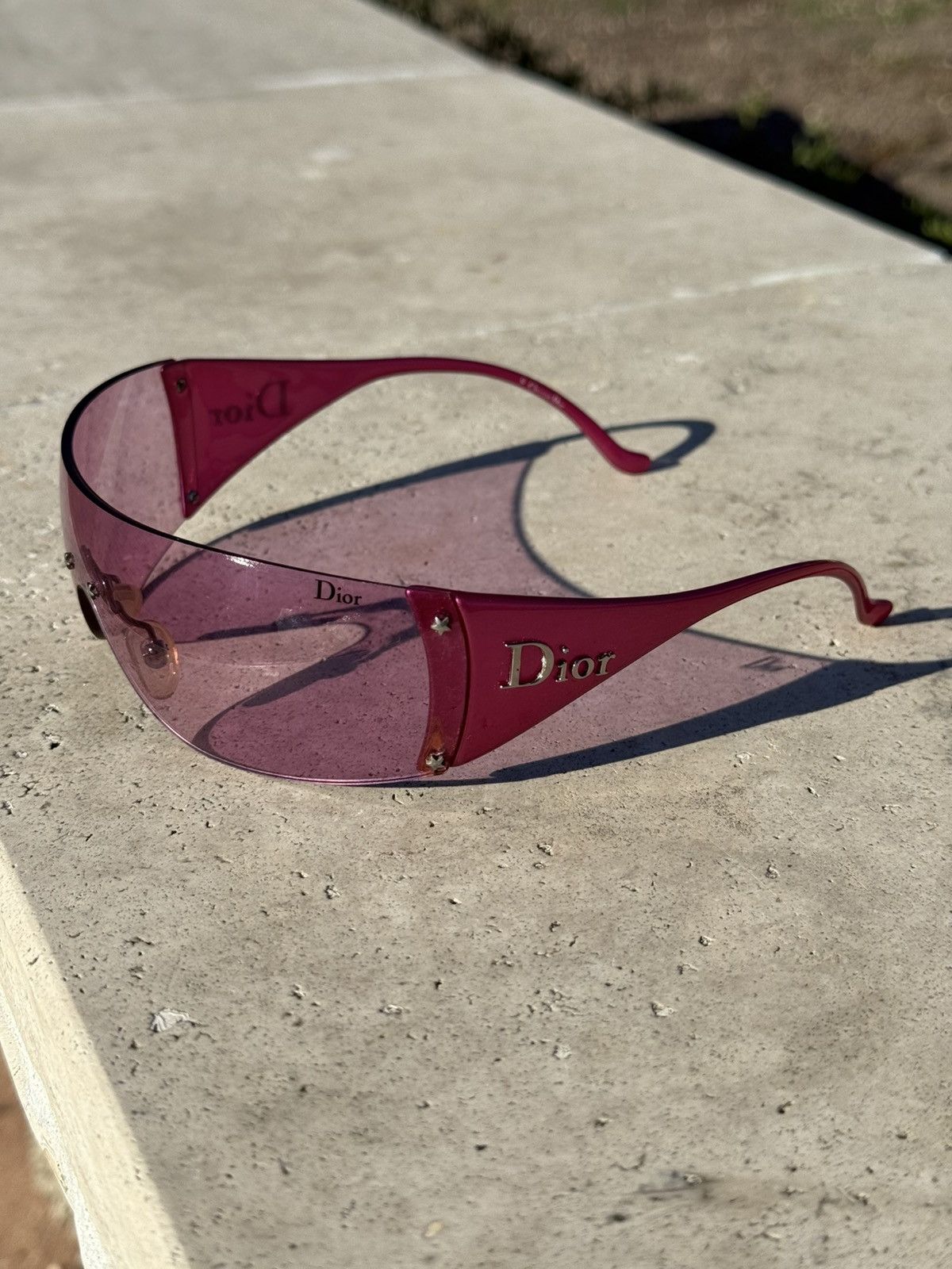 Dior Y2K DIOR BY GALLIANO PINK SUNGLASSES | Grailed