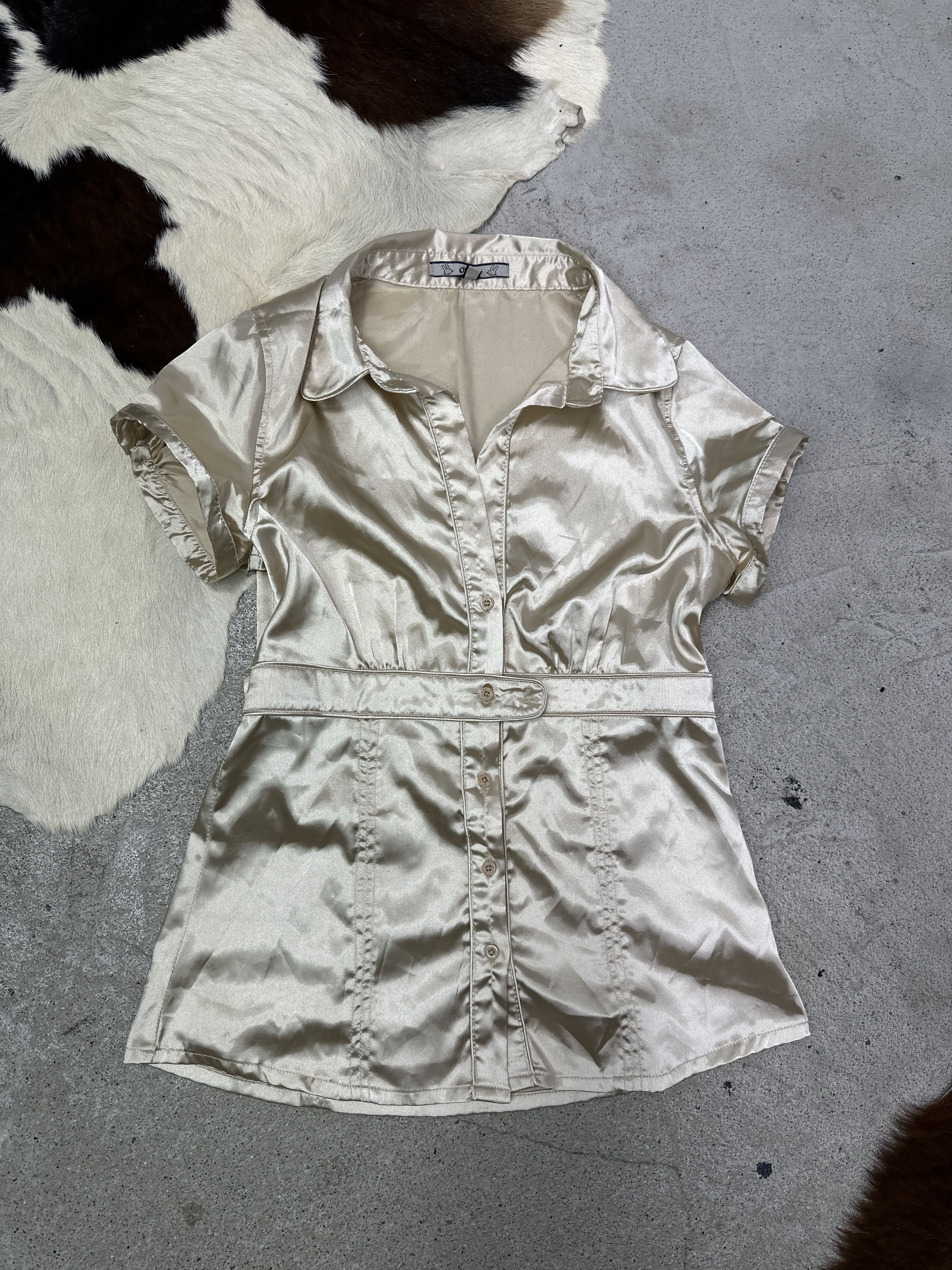 Vintage Vintage Avant Garde Elegant Grunge Satin Shirt Y2K Size M / US 6-8 / IT 42-44 - 2 Thumbnail