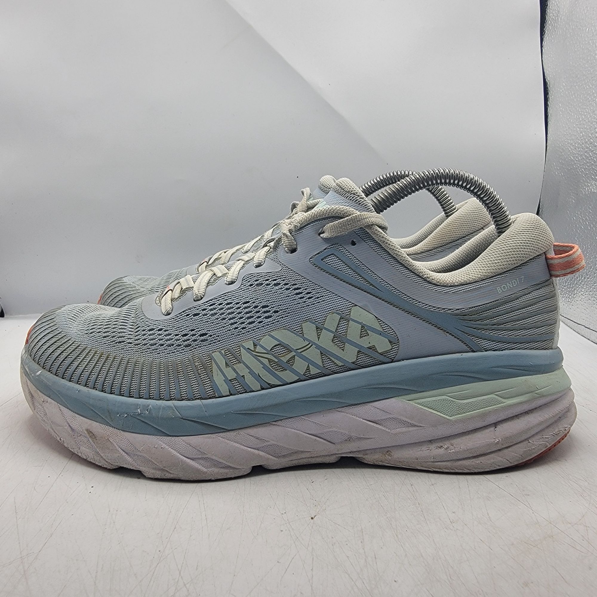 Hoka Hoka One One Bondi 7 Womens 9.5 Blue Fog Sneaker Shoes Athle Size US 9.5 / IT 39.5 - 12 Thumbnail