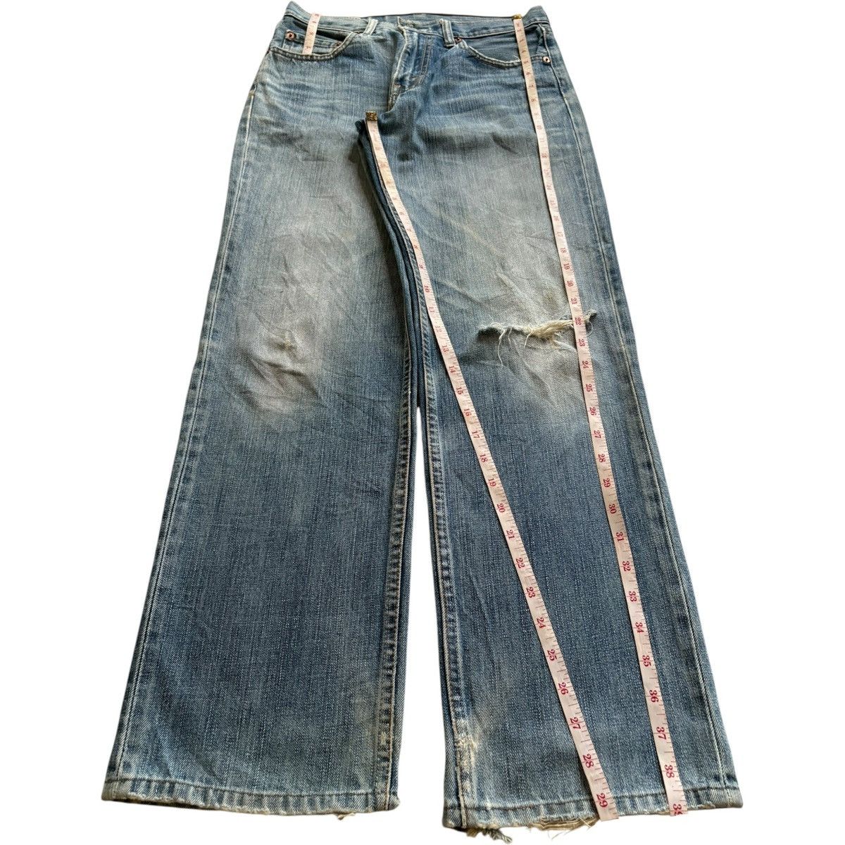 Levi's Vintage 90s Levis 502 Mud Wash Ripped Loose Jeans Size US 28 / EU 44 - 13 Thumbnail