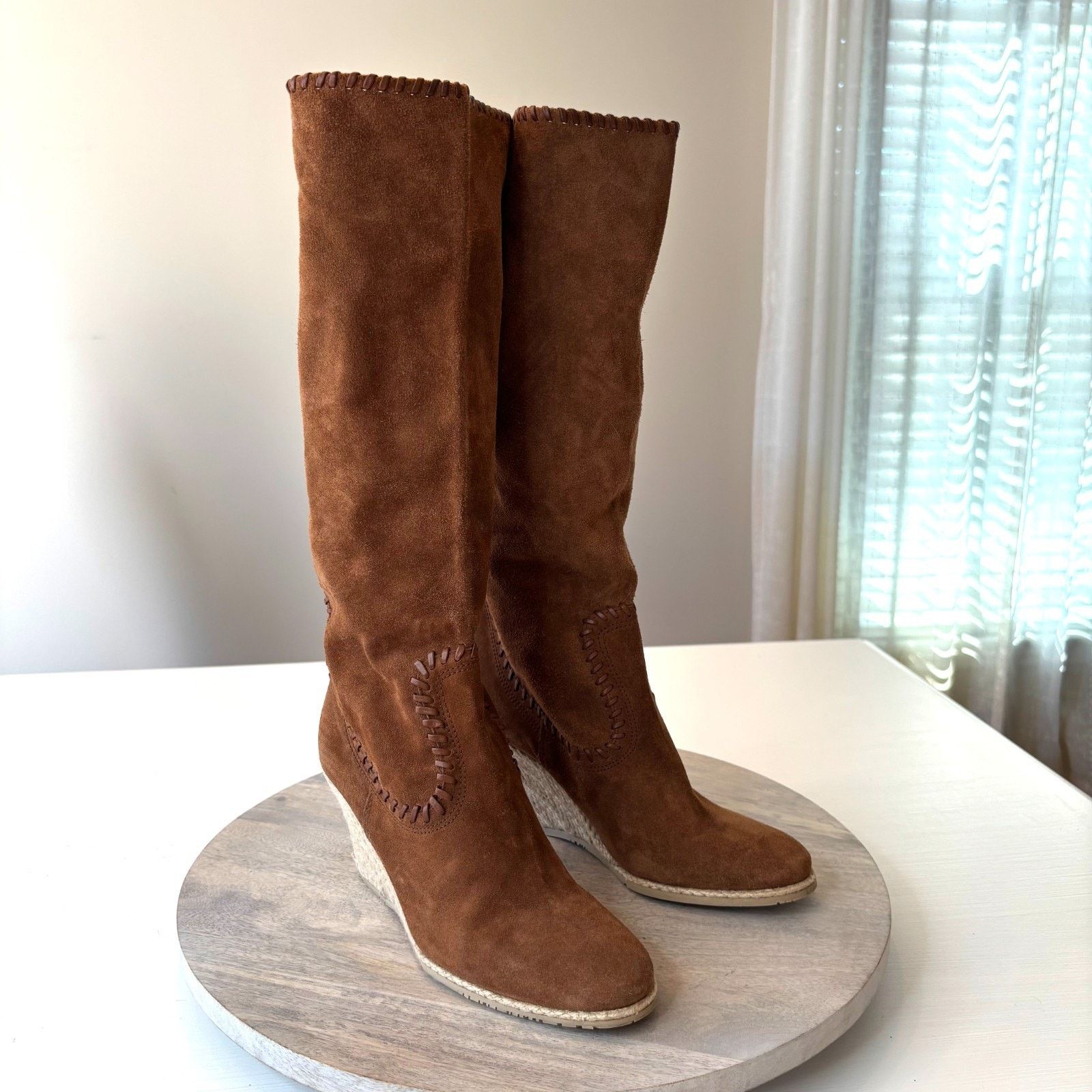 Donald Pliner Donald Pliner Suede Boots Women's Size 6.5 Brown Espadrille Size US 6.5 / IT 36.5 - 1 Thumbnail