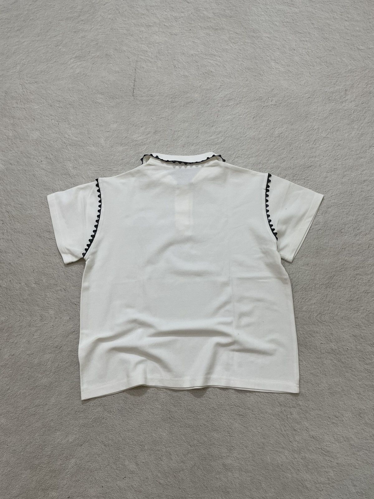 Miu Miu 2000s Japan CH White Polo Cross Patch Trim Y2K Hysteric y’s Size M / US 6-8 / IT 42-44 - 4 Thumbnail