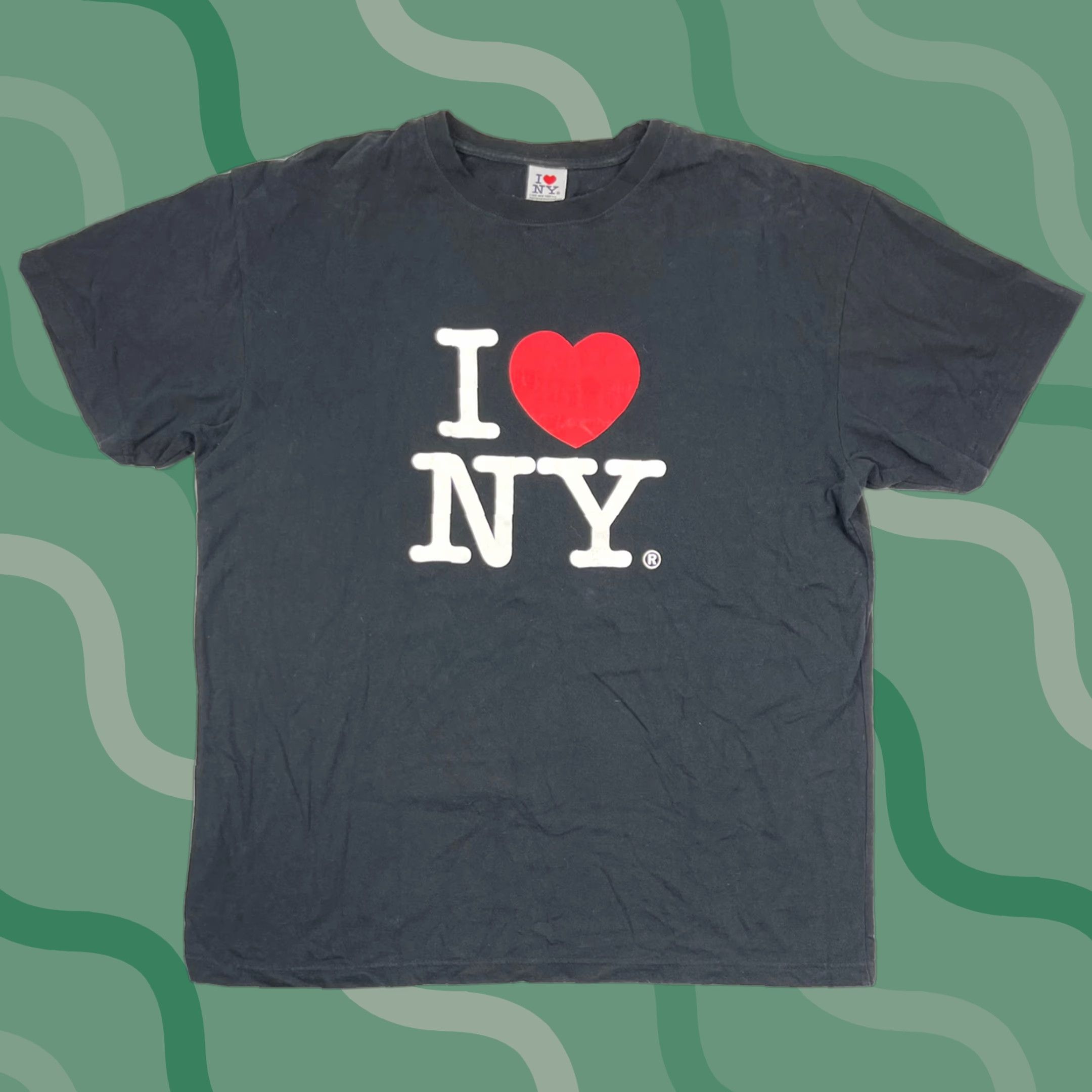 I Love NY I Love New York T-Shirt Shirt Unisex Adults XL Black Crew Neck 100% Cotton Logo NYC NYC Travel Sports Reg Size US XL / EU 56 / 4 - 1 Thumbnail