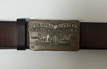 Levi's MADE IN ITALY Vintage Levi's Two Horse Pull Plaque Belt Size ONE SIZE - 2 Thumbnail