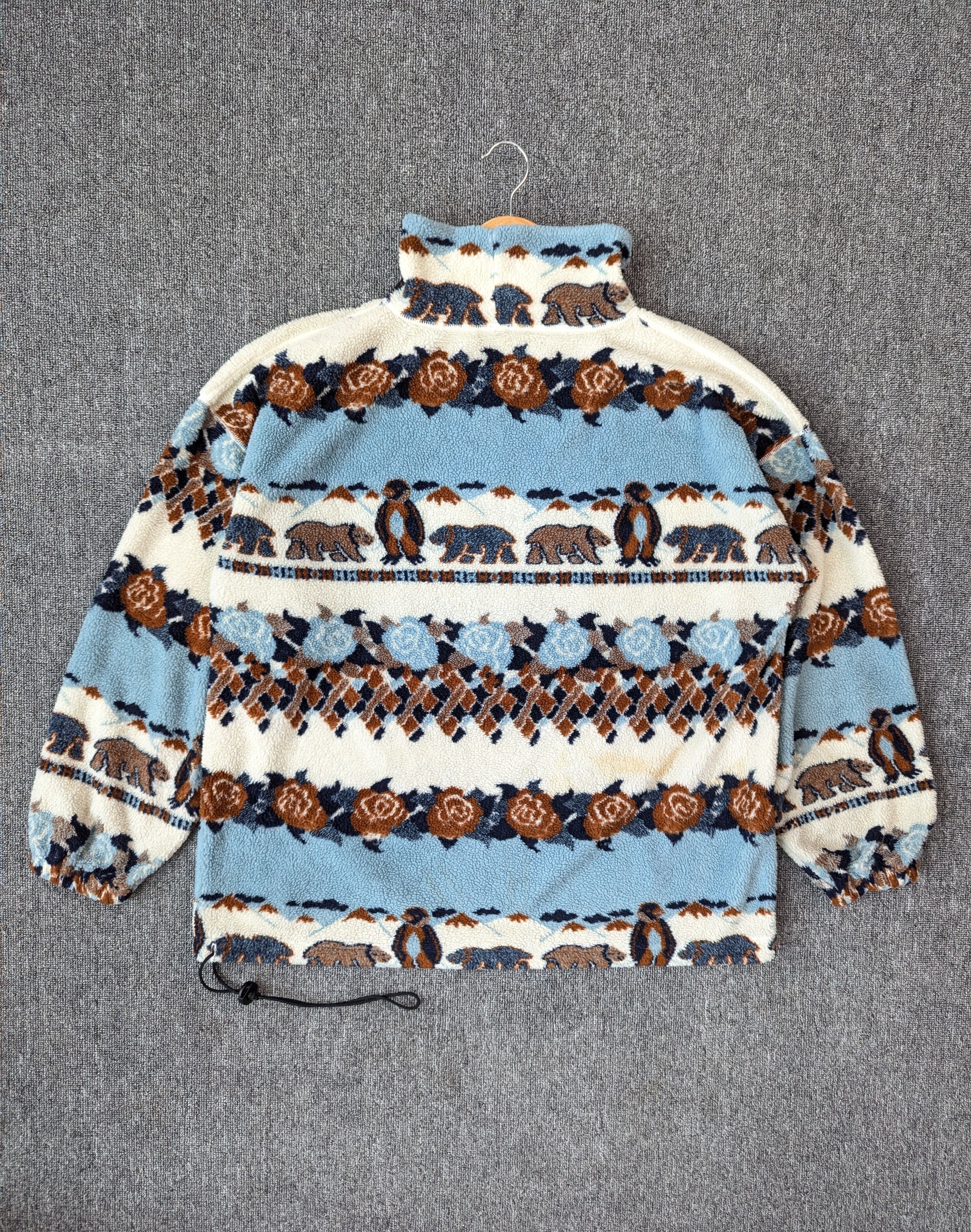 Asics Killy By Asic Japanese Brand Skiwear Fleece Printed Sweater Size US L / EU 52-54 / 3 - 15 Thumbnail