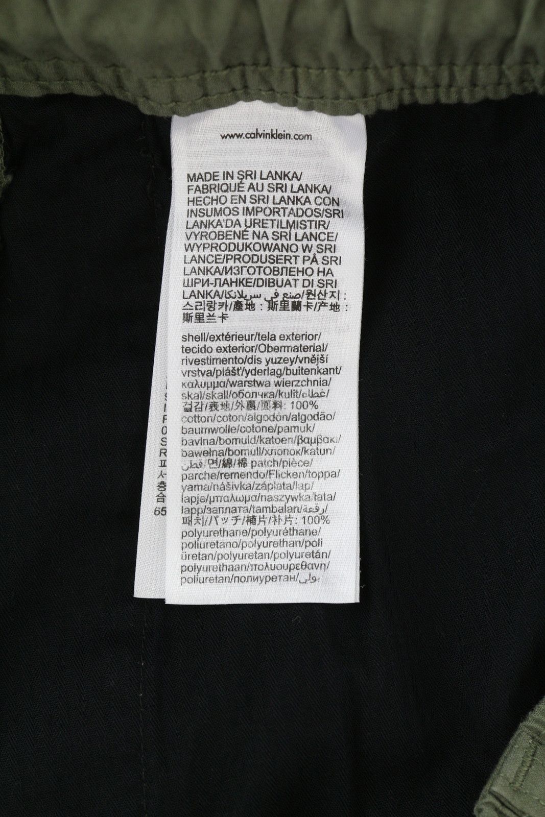 Calvin Klein ESSENTIAL REGULAR XS Green Cargo Waist Logo Trousers 85166 Size US 31 - 8 Thumbnail