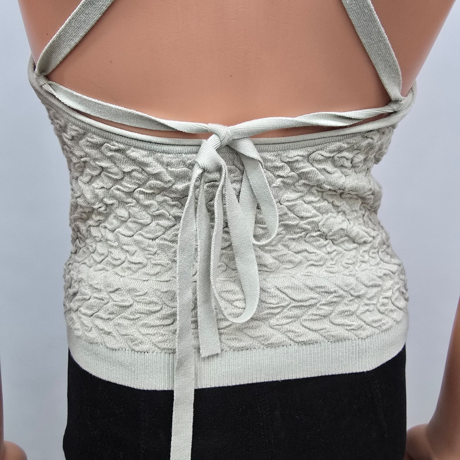 Club Monaco Club Monaco Tank Strappy Texture Top XS Stretch Tie back Size XS / US 0-2 / IT 36-38 - 9 Thumbnail