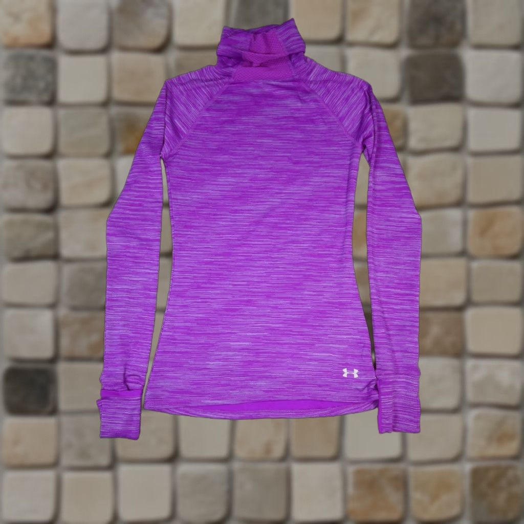 Under Armour Under Armour Pullover Sweatshirt Women’s Small Purple All Seasons Turtleneck Activewear - Regular Fit Size S / US 4 / IT 40 - 1 Thumbnail
