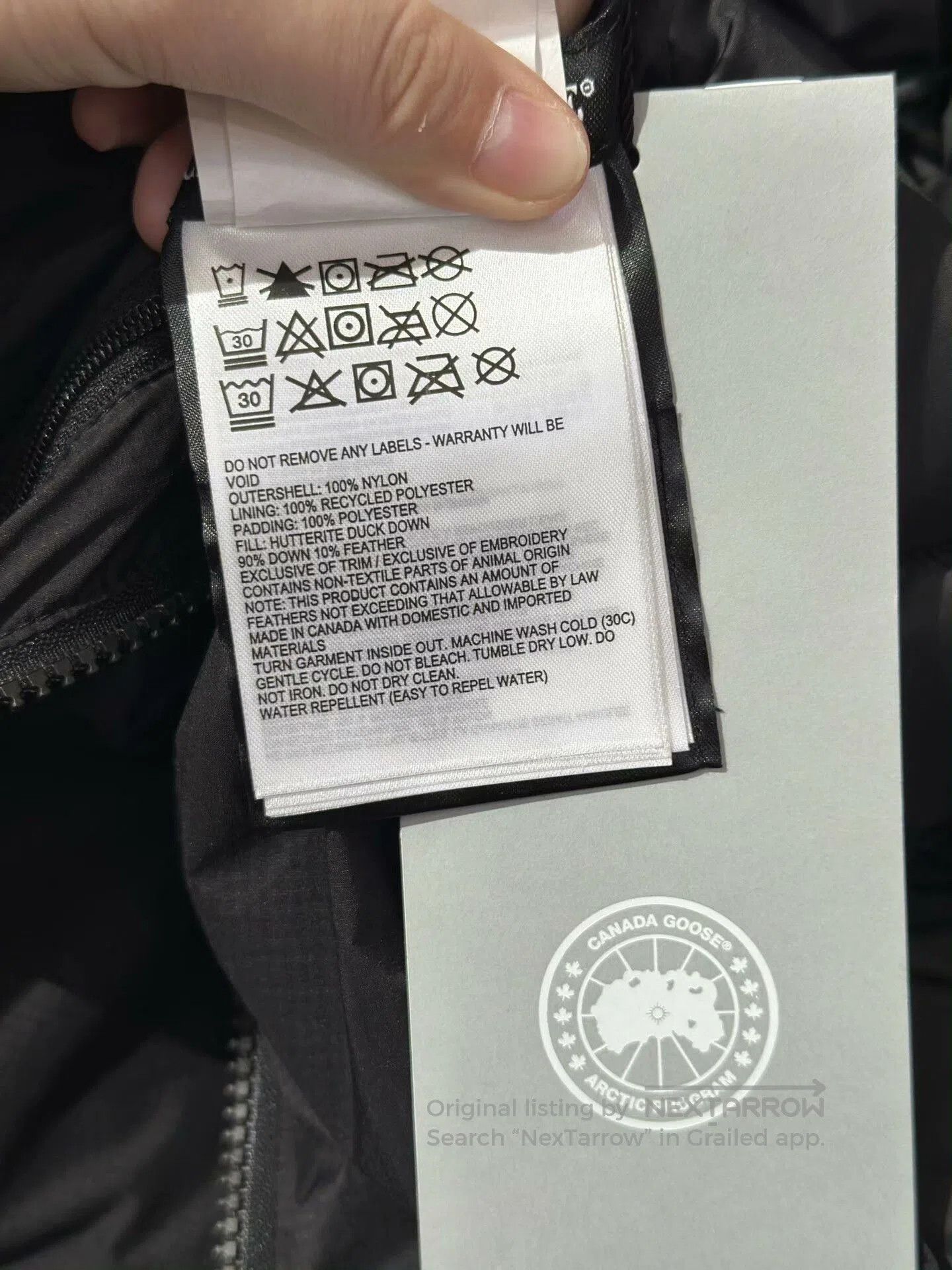 Canada Goose Canada Goose Black Hooded Down Jacket. Size L / US 10 / IT 46 - 8 Thumbnail