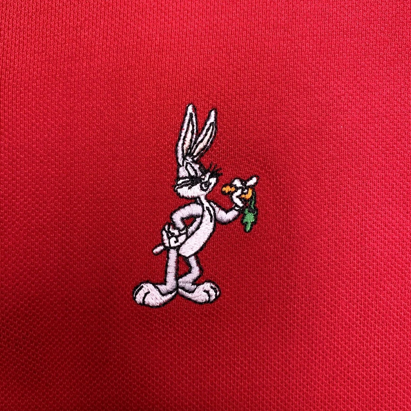 Vintage VINTAGE Warner Bros. Polo Shirt Mens L Red Bugs Bunny 90s Cartoon Embroidered Short Sleeve Polo Shirt Mens Red Size US L / EU 52-54 / 3 - 7 Thumbnail