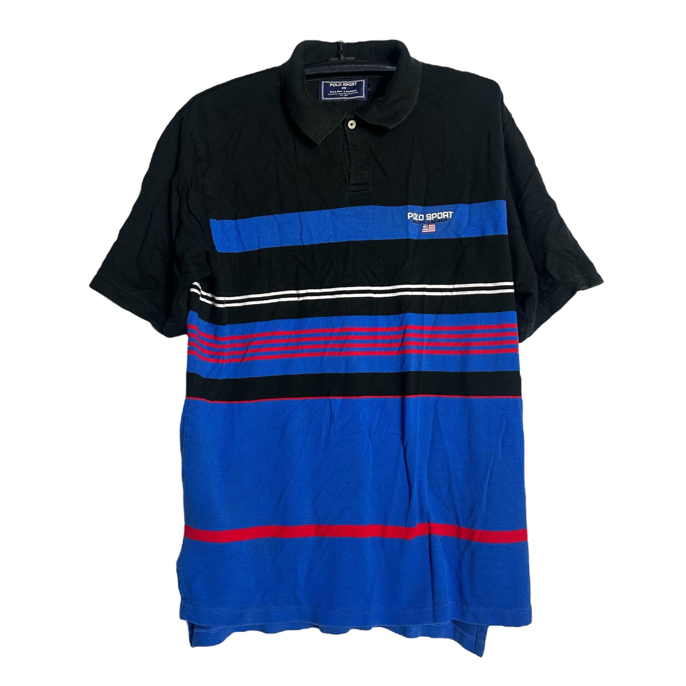 Ralph Lauren Sport 🔥RARE🔥Vintage Polo Sport Ralph Lauren Stripes Polo Shirt Size US XL / EU 56 / 4 - 1 Thumbnail