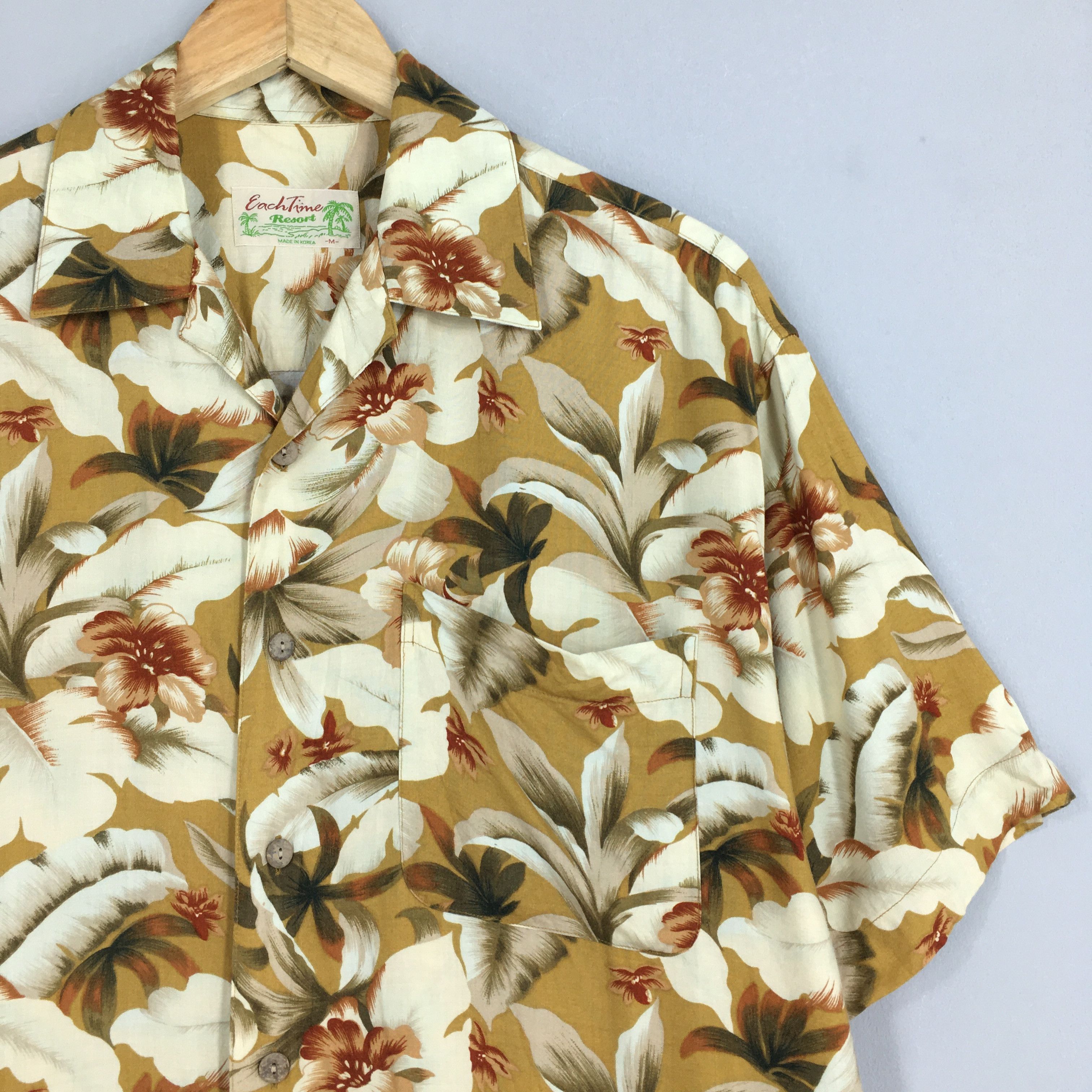 Vintage Hawaiian Hibiscus Flower Tropical Hawaii Shirt Medium Size US M / EU 48-50 / 2 - 2 Thumbnail