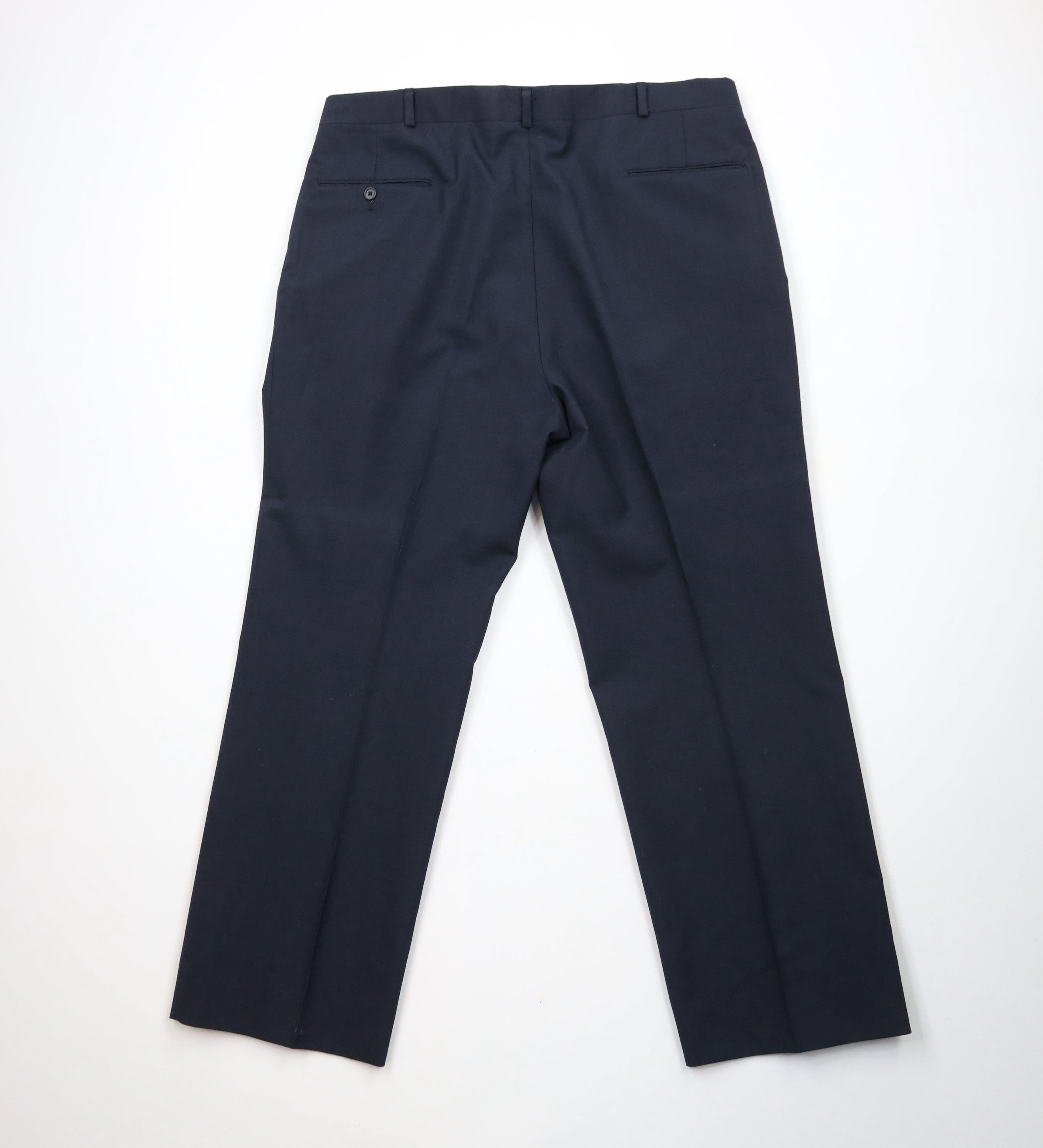 Vintage Vintage 90s Streetwear Wide Leg Chino Pants Navy Blue USA Size US 38 / EU 54 - 10 Thumbnail
