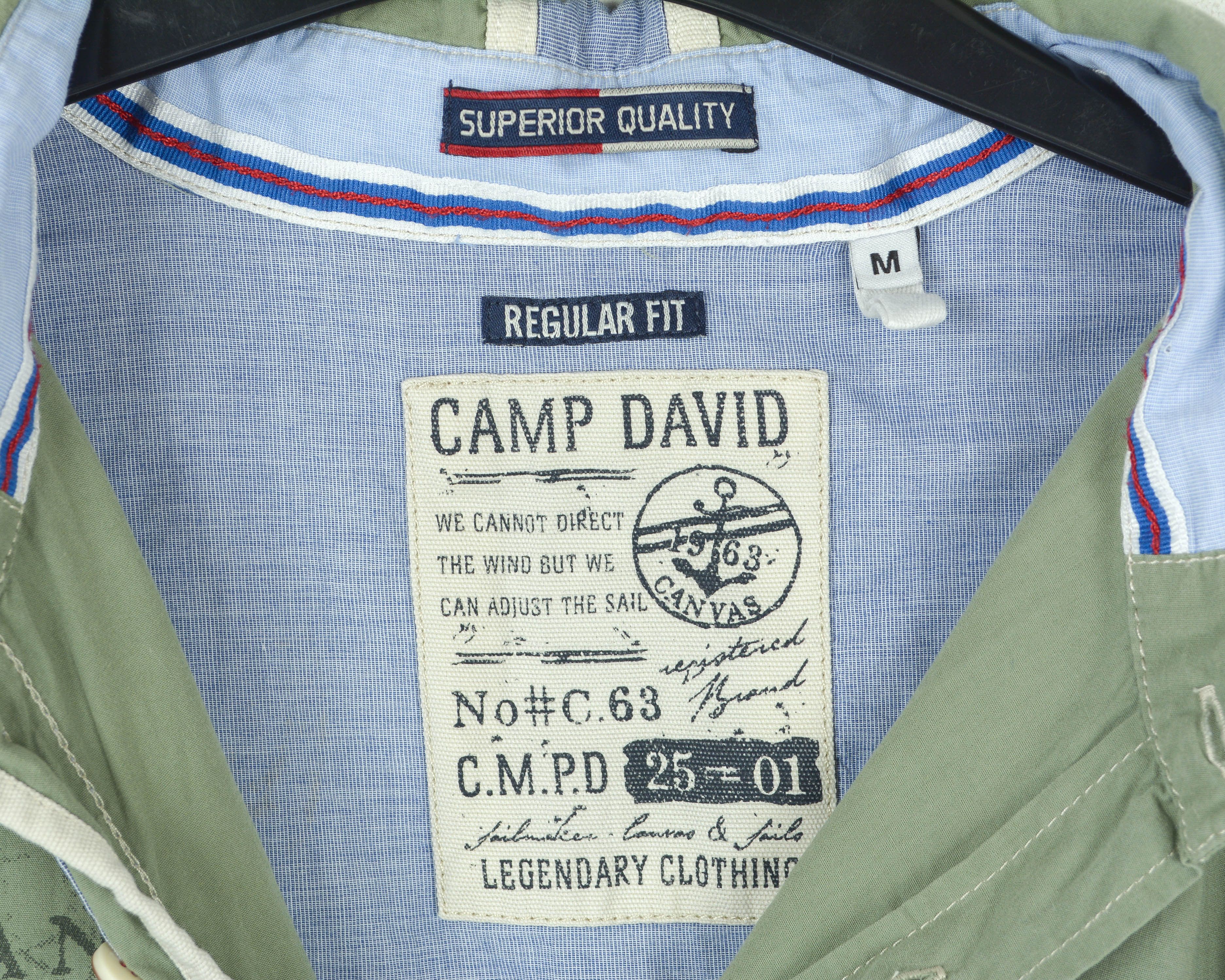 Camp David Shirt M Long Sleeve Regular Button up Mint Green Cotton Size US M / EU 48-50 / 2 - 6 Thumbnail