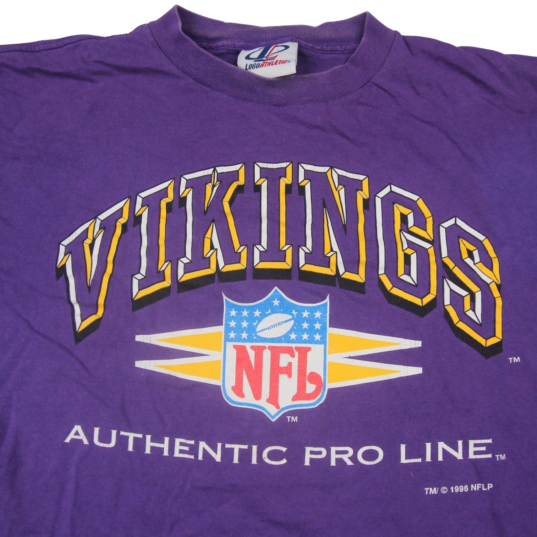 Logo Athletic VINTAGE 1996 Logo Athletics Minnesota Vikings Mens T-Shirt Purple Large graphic Shirt Size US L / EU 52-54 / 3 - 5 Thumbnail