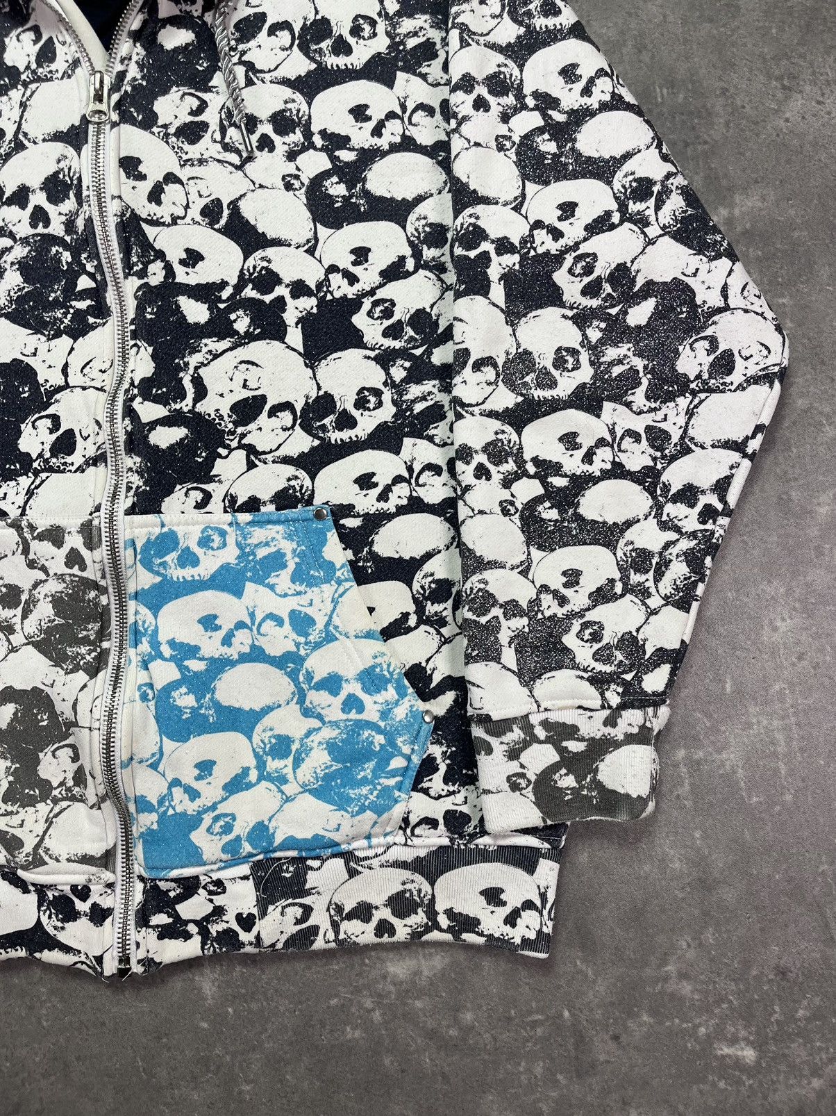 G-Unit G-Unit Rare AOP Skulls Printed Baggy Zip Hoodie XL XXL Size US XL / EU 56 / 4 - 6 Thumbnail