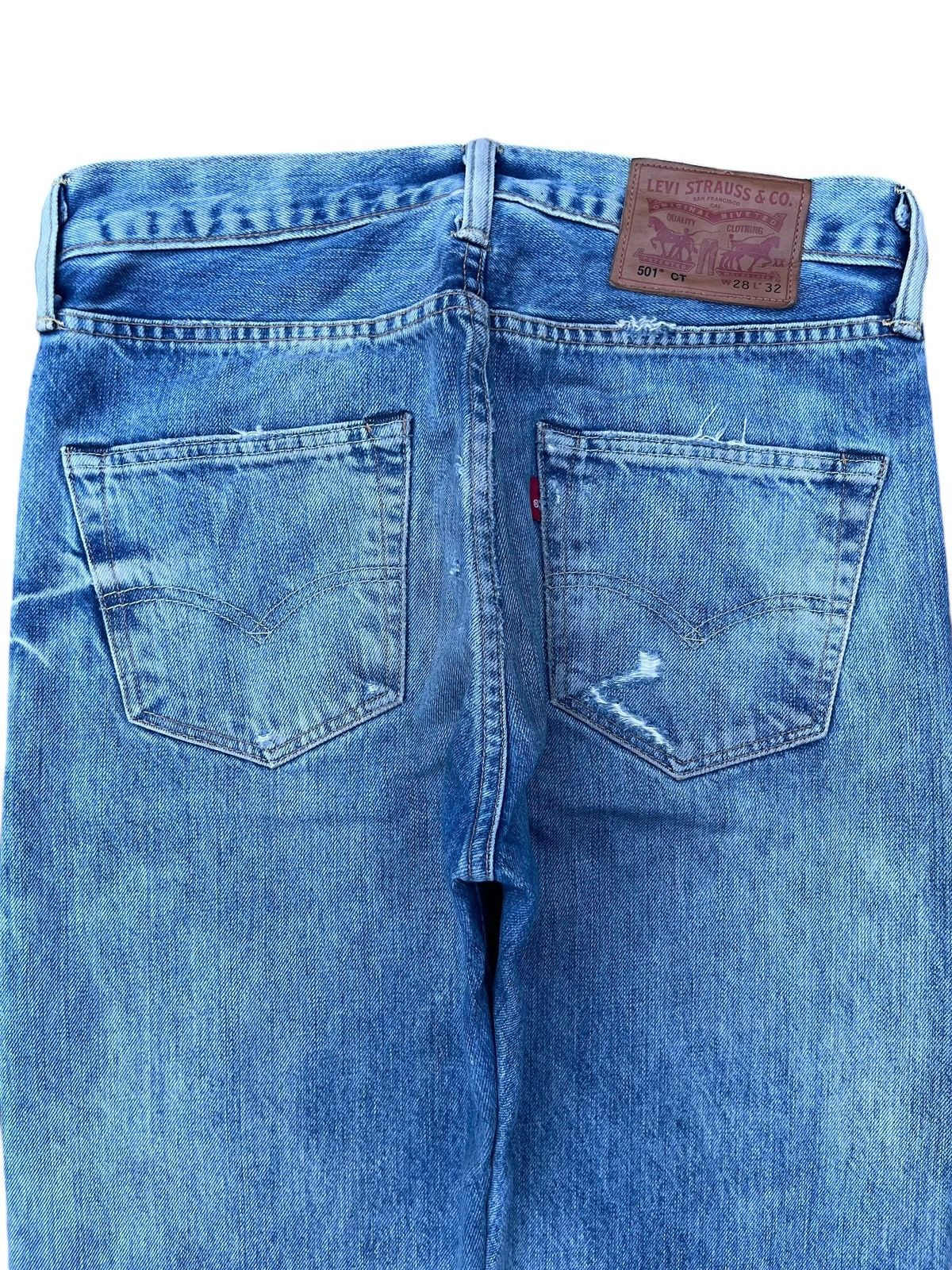 Levi's × Levi's Vintage Clothing Vintage Levi’s 501 Buttonfly Distressed Straight Leg Jeans Size US 29 - 4 Thumbnail