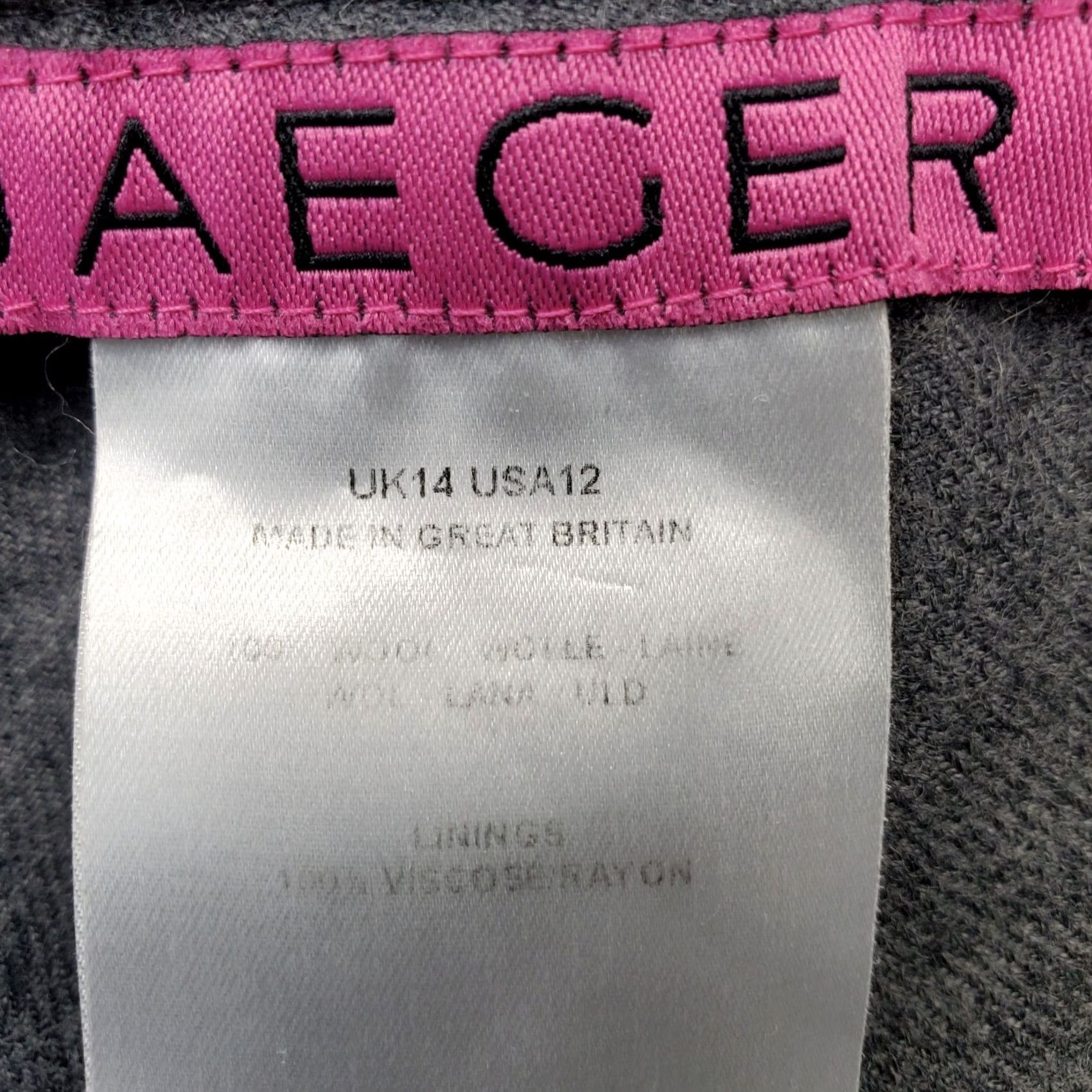 Jaeger Jaeger Women's 12 Gray Flat Front Straight Leg Ankle Pants - Dress/Business Form Size 34" / US 12 / IT 48 - 8 Thumbnail