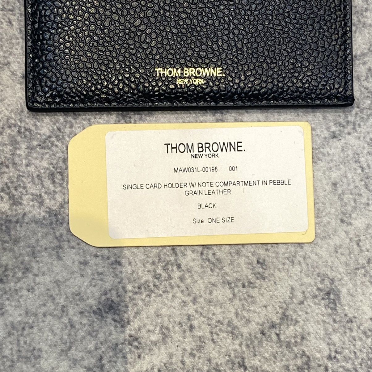 Thom Browne THOM BROWNE Pebbled Leather Card Holder Size ONE SIZE - 8 Thumbnail