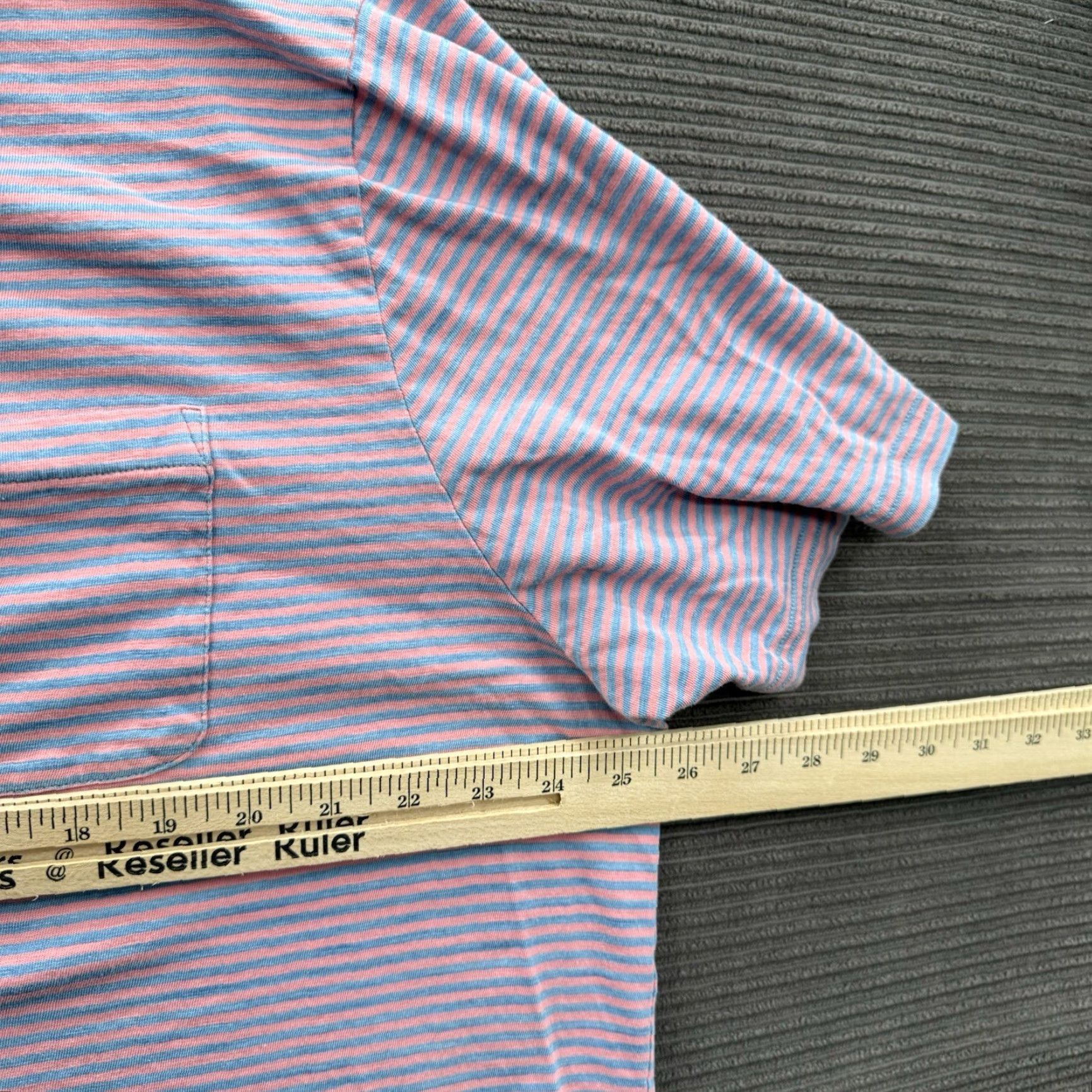 Faherty Faherty Polo Shirt Men 2XL Striped Organic Cotton Designer Preppy Golf Casual Shirt Size US XXL / EU 58 / 5 - 4 Thumbnail