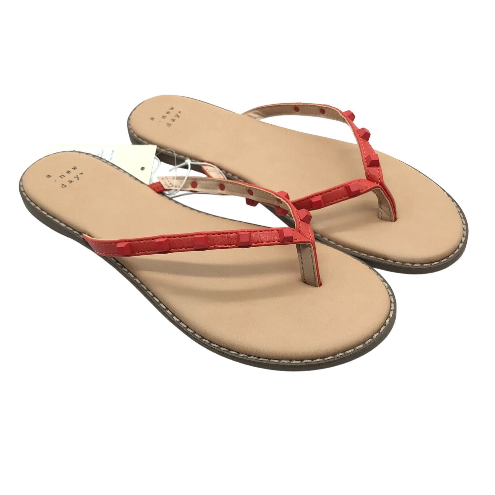 Other A New Day Womens Sloan Sandals Flip Flops Faux Leather Studd Size US 6.5 / IT 36.5 - 1 Thumbnail