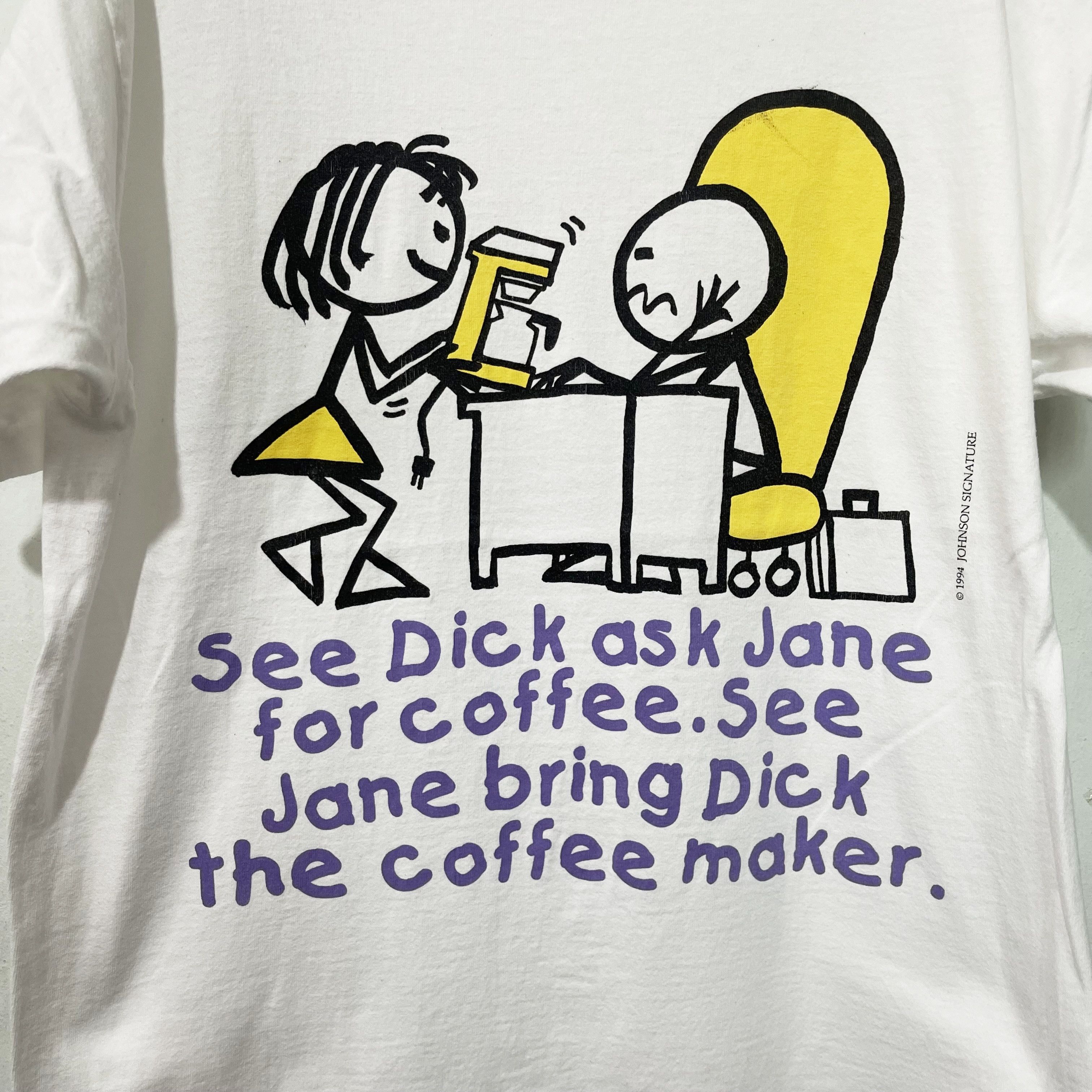 Vintage Vintage 1994 See Dick & Jane T-Shirt Size US L / EU 52-54 / 3 - 3 Thumbnail
