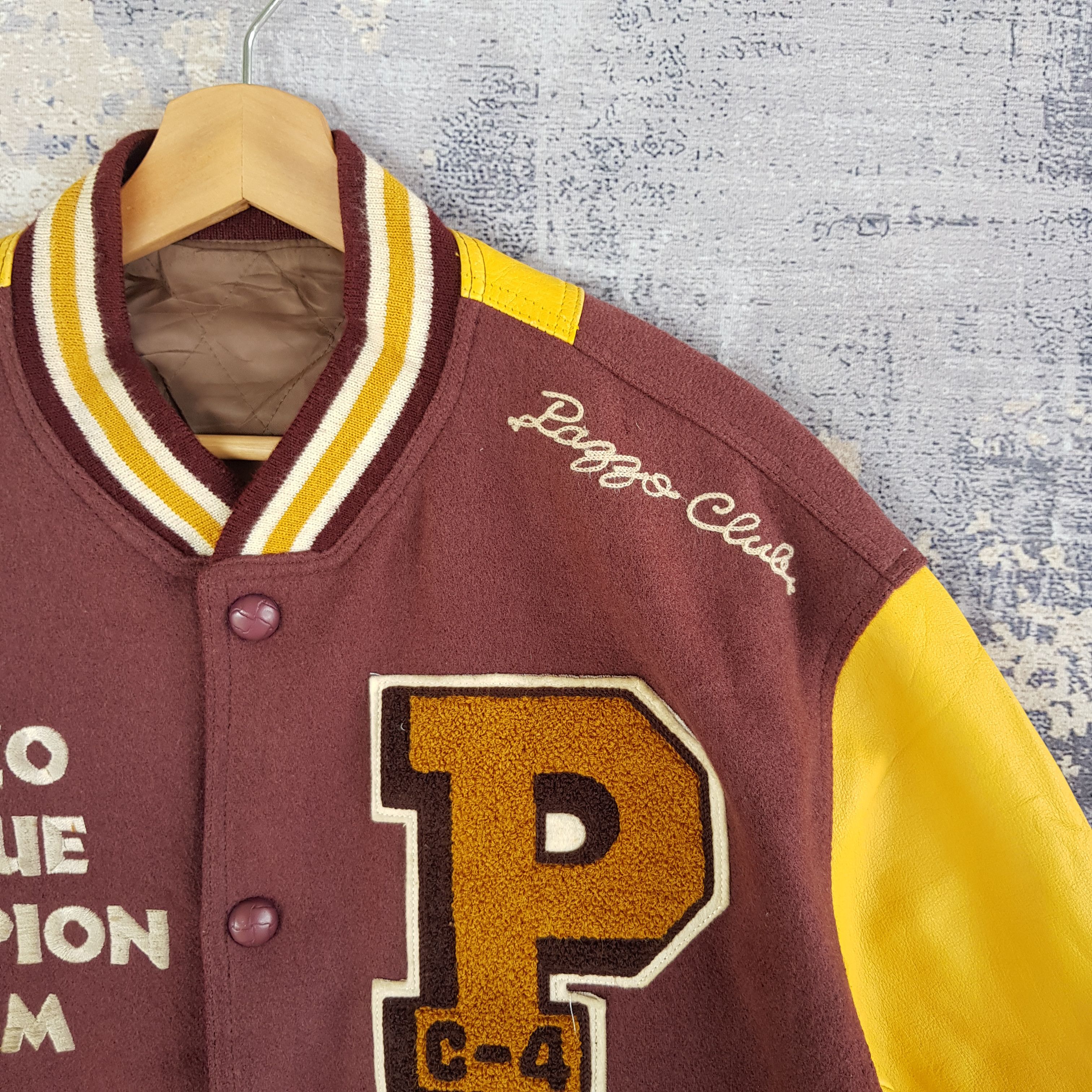 Vintage Vintage Pazzo Club Letterman Leather Wool Varsity Jacket Size US M / EU 48-50 / 2 - 9 Thumbnail