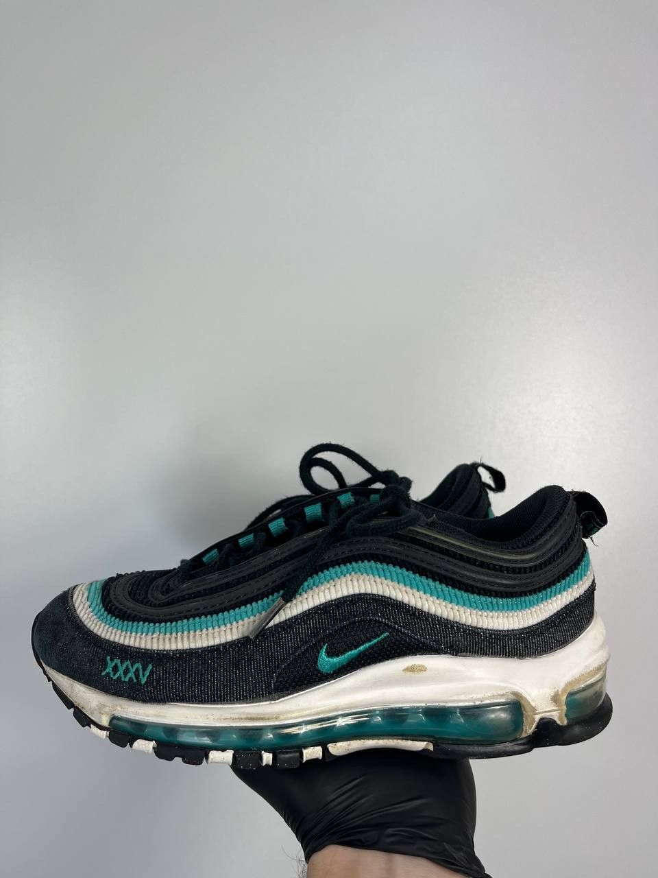Nike Nike Air Max 97 Black Teal Running Shoes DN3275-001 Eur 36.5 Size US 5 / EU 37 - 5 Thumbnail