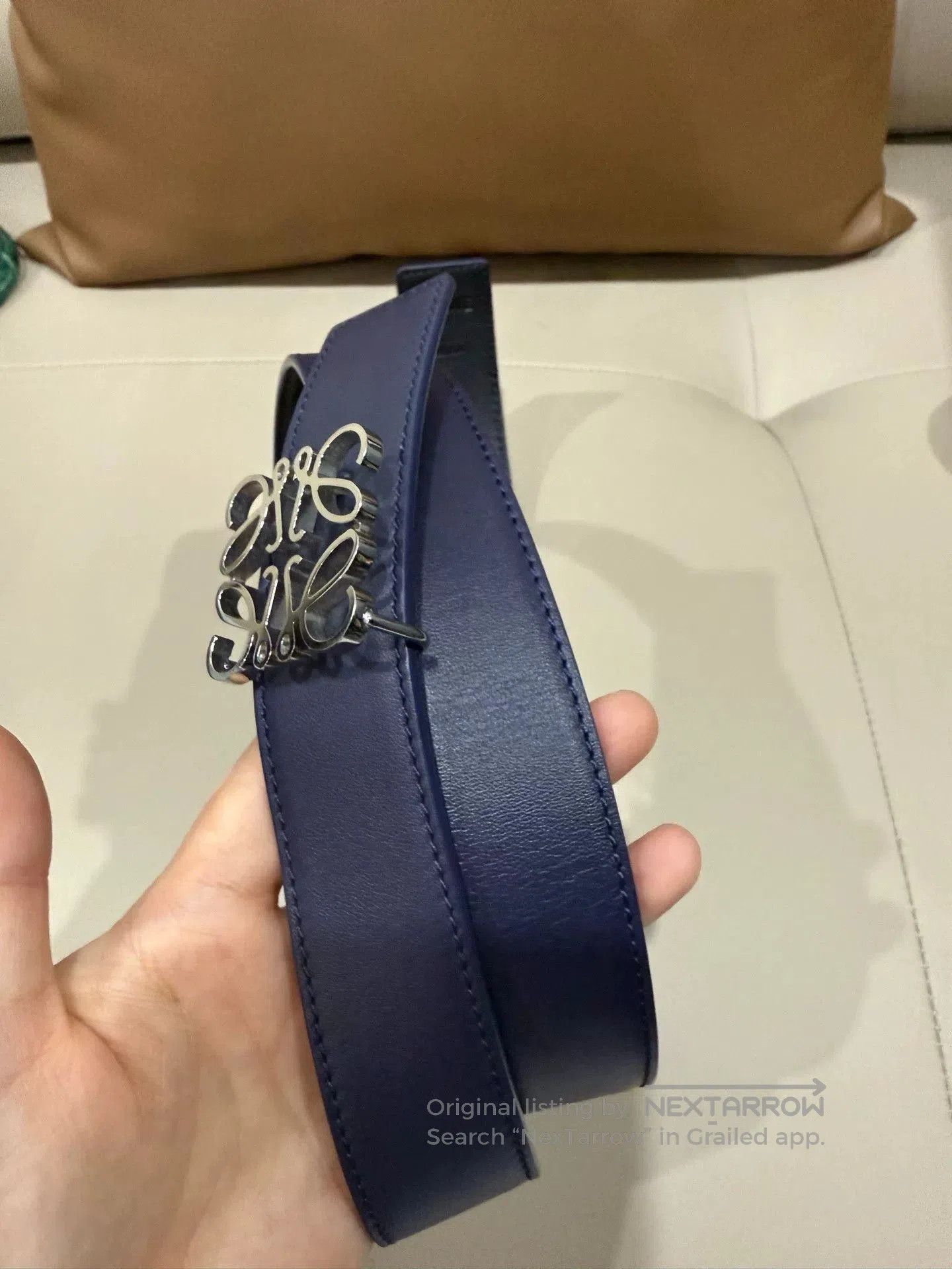 Loewe Loewe Reversible Belt Silver Anagram Buckle. Size ONE SIZE - 7 Thumbnail