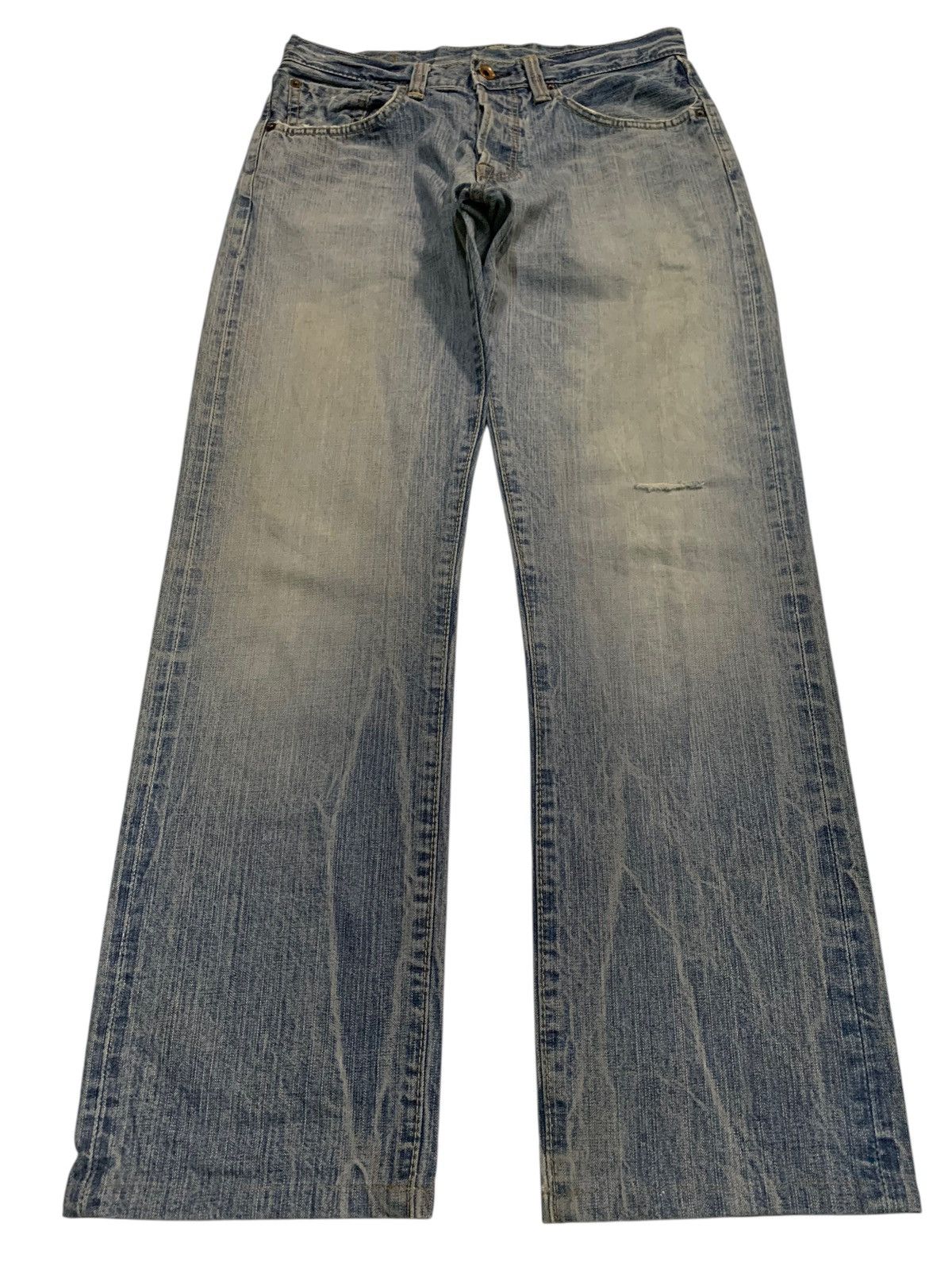 Edwin VINTAGE EDWIN 505BXX SELVEDGE FADED&RUSTY DISTRESSED DENIM Size US 30 / EU 46 - 3 Thumbnail