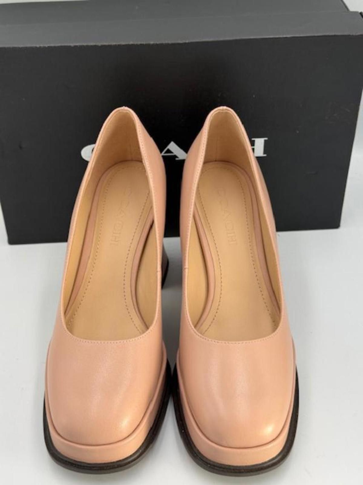 Coach Coach Sculpted Block Heel Pumps - Pale Blush -Women's Size 7 Size US 7 / IT 37 - 3 Thumbnail