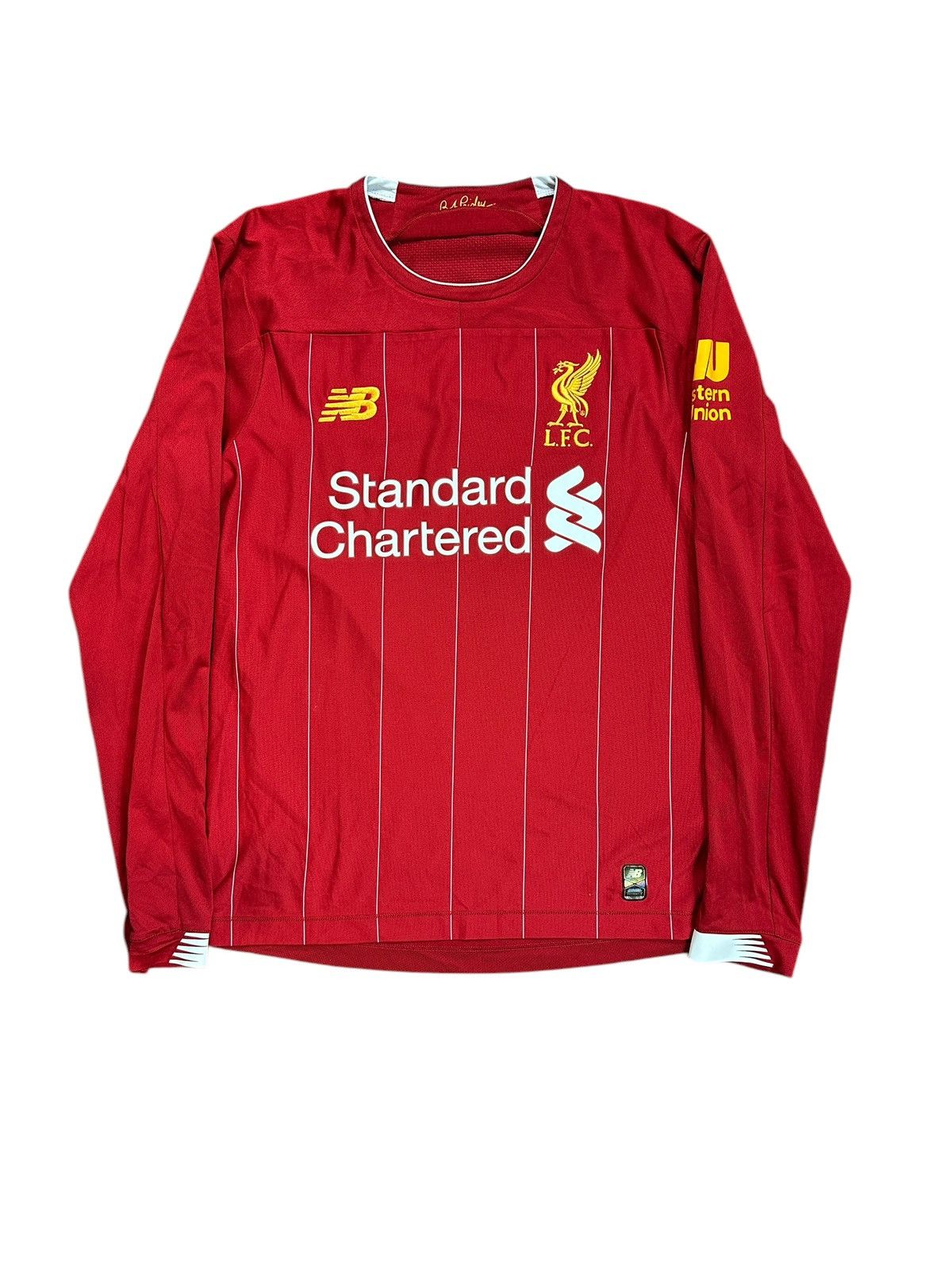 New Balance Liverpool 2019/20 Virgil Van Dijk Long Sleeve Home Jersey Size US S / EU 44-46 / 1 - 3 Thumbnail